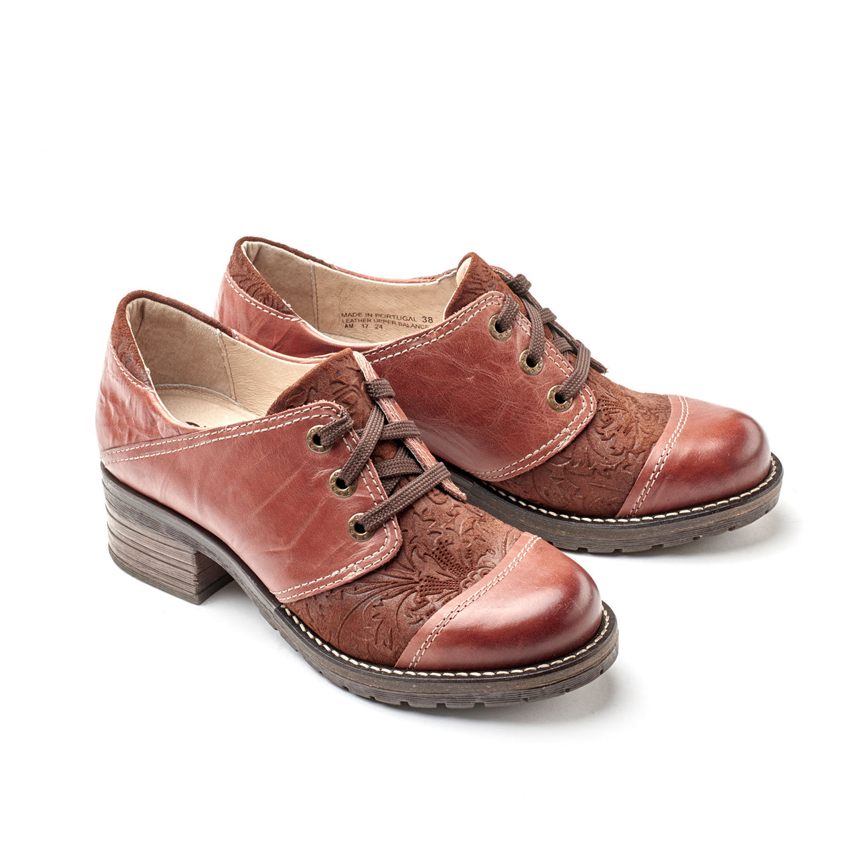 Kalista Leather & Printed Suede Lace-Up Shoes