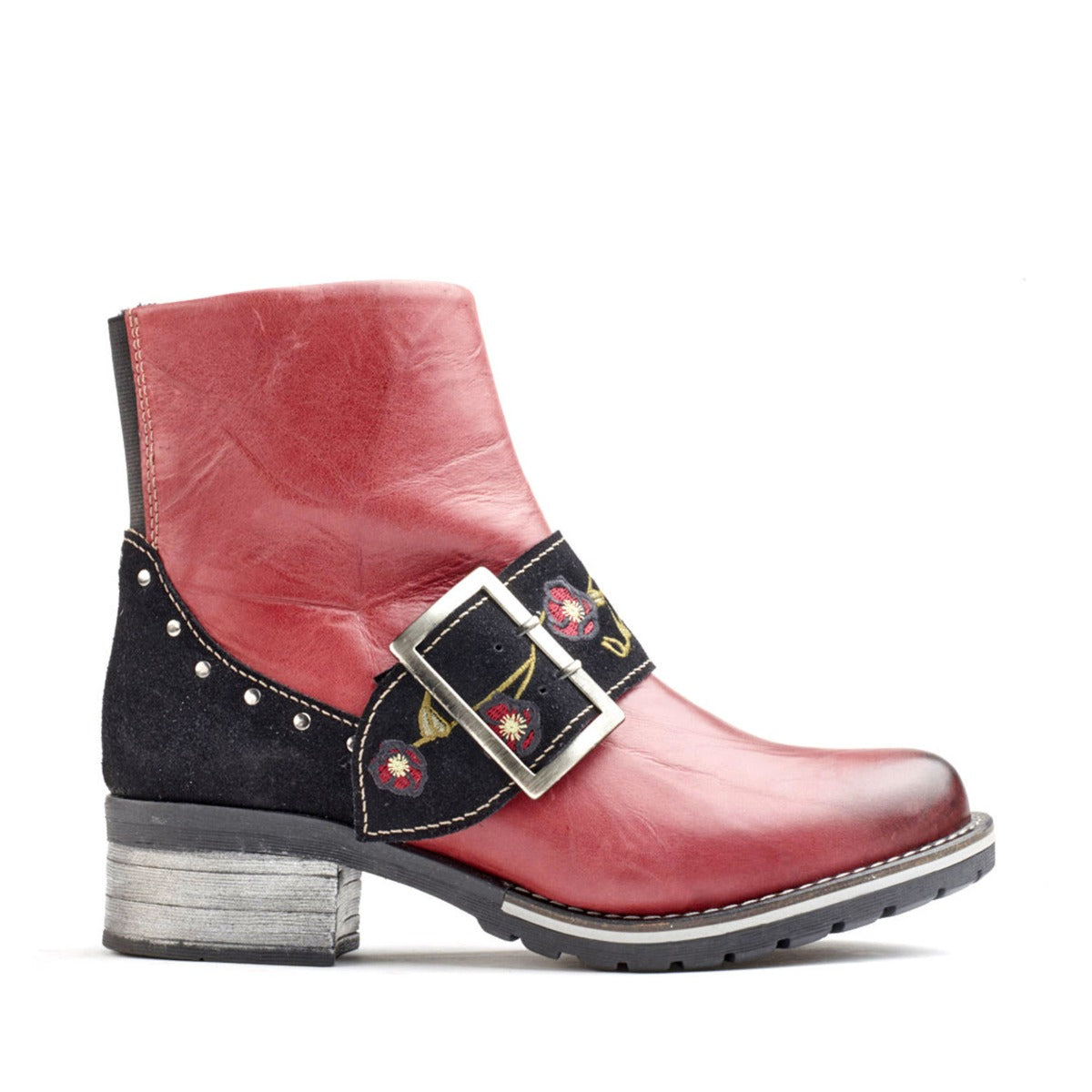 Kamilah Scrunched Leather & Suede Boot