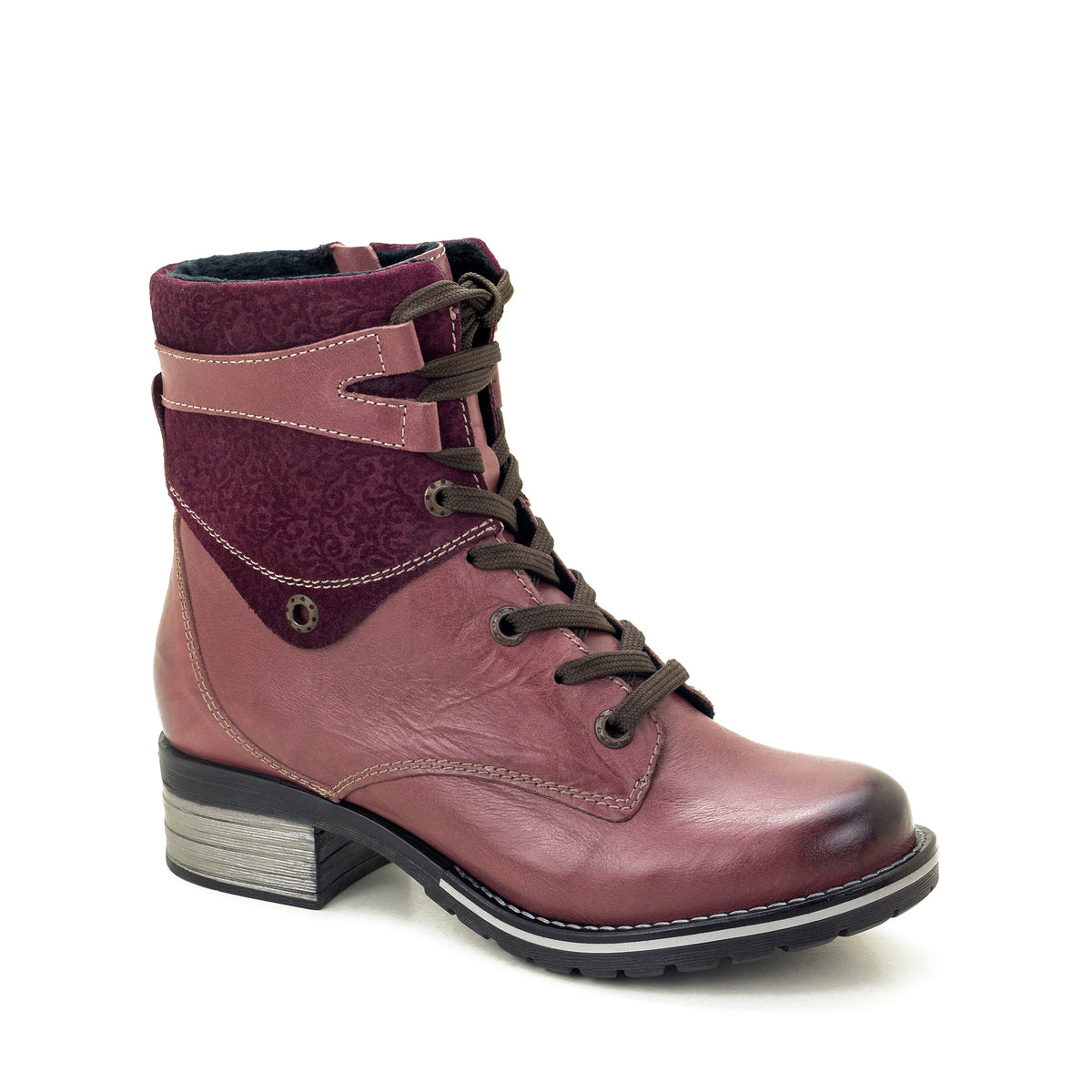 Kara Scrunched Leather & Printed Suede Boot