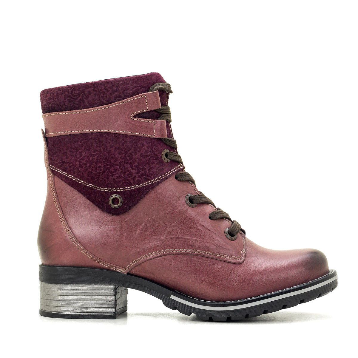 Kara Scrunched Leather & Printed Suede Boot