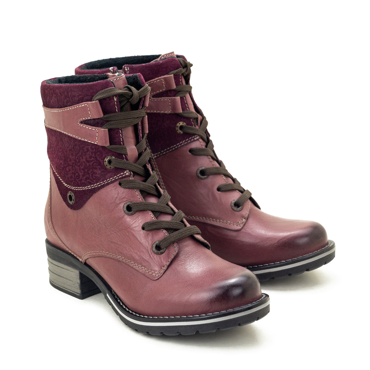 Kara Scrunched Leather & Printed Suede Boot