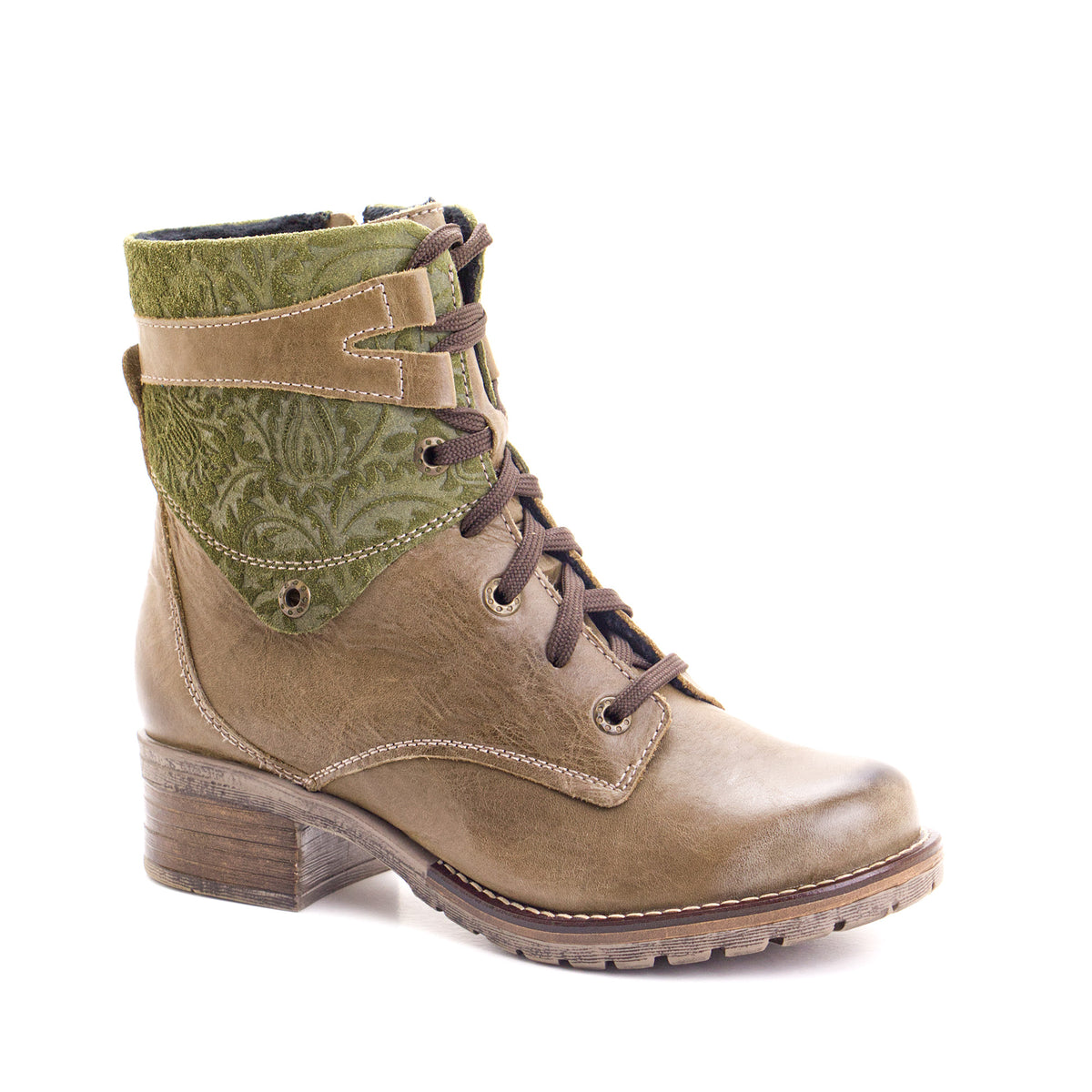 Kara Scrunched Leather & Printed Suede Boot
