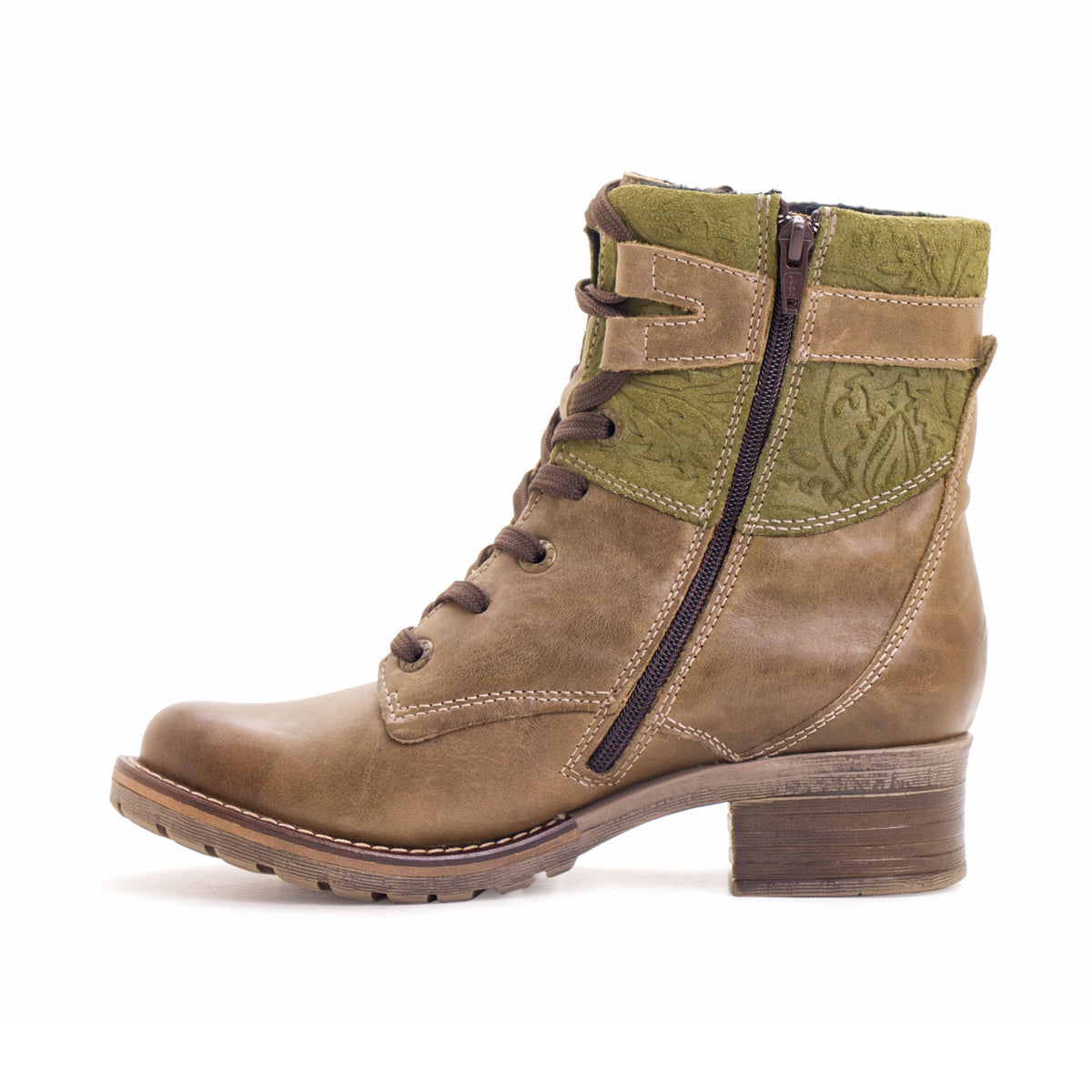 Kara Scrunched Leather & Printed Suede Boot