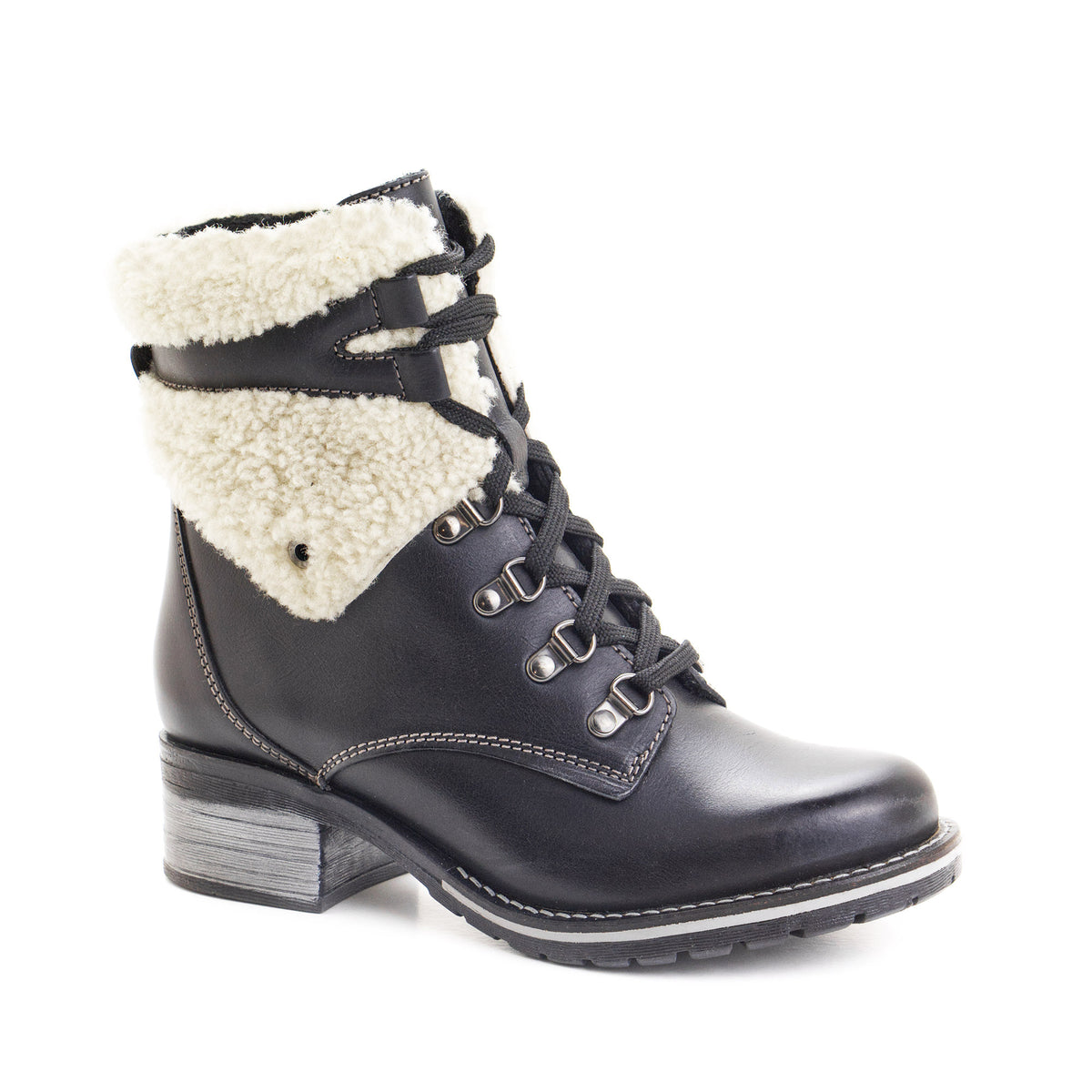 Kara Leather & Shearling Boot