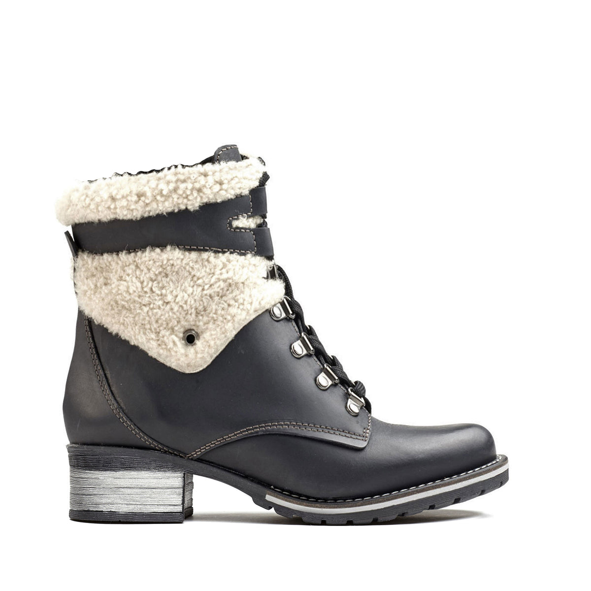 Kara Leather & Shearling Boot