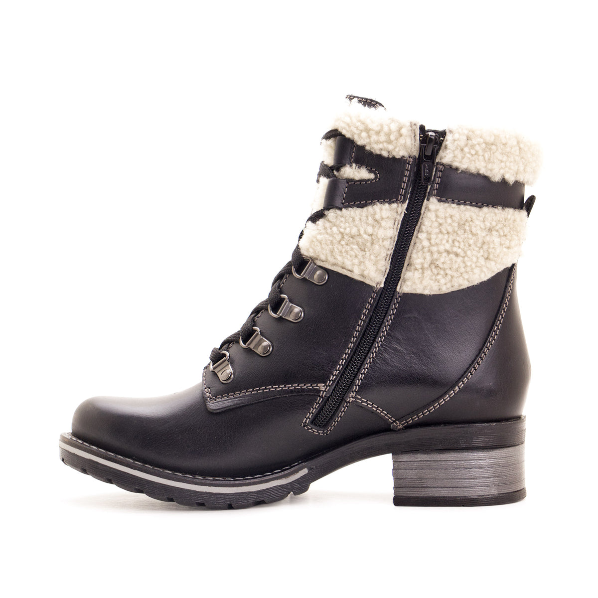 Kara Leather & Shearling Boot