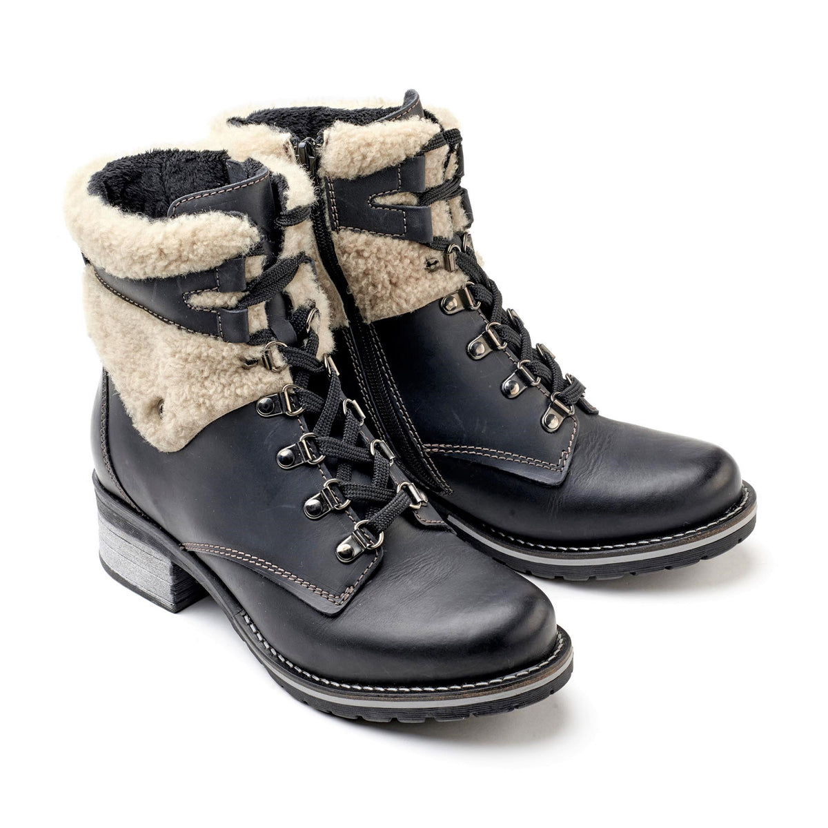 Kara Leather & Shearling Boot