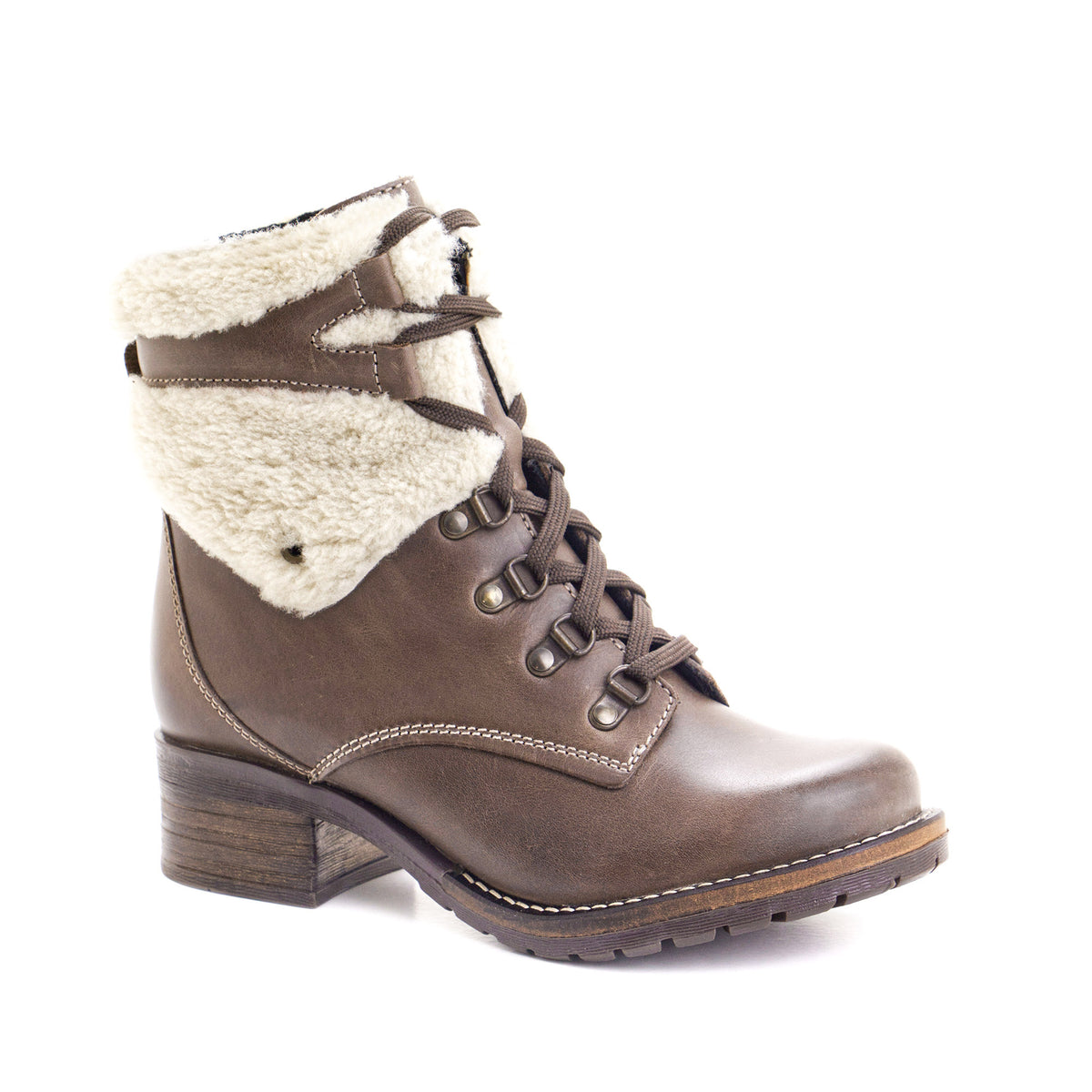 Kara Leather & Shearling Boot