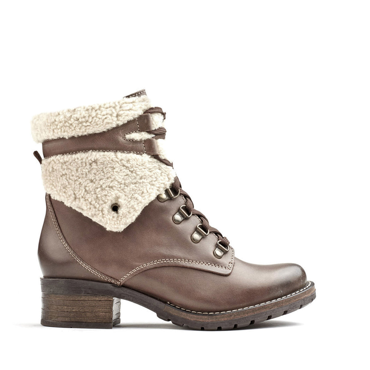 Kara Leather & Shearling Boot