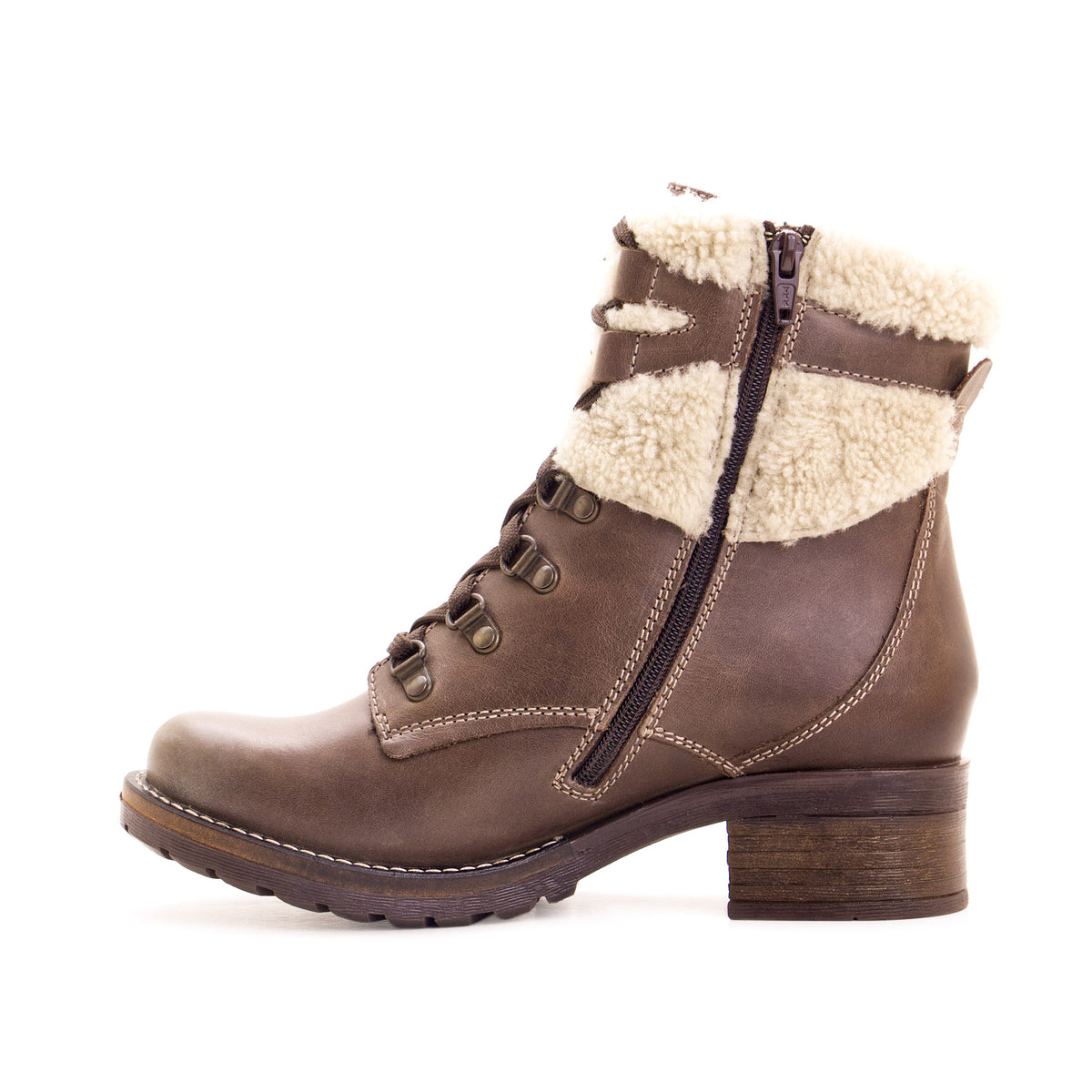 Kara Leather & Shearling Boot