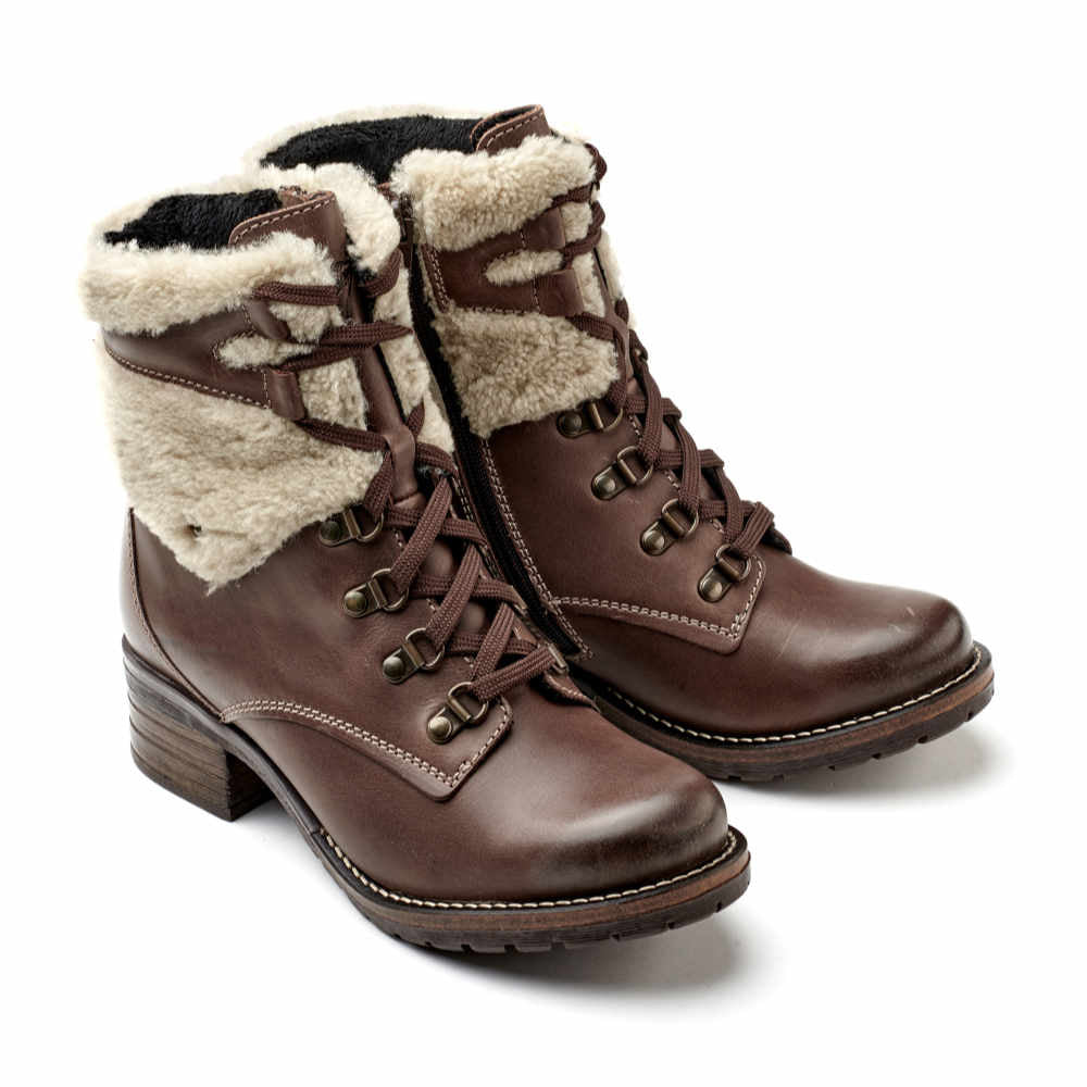 Kara Leather & Shearling Boot