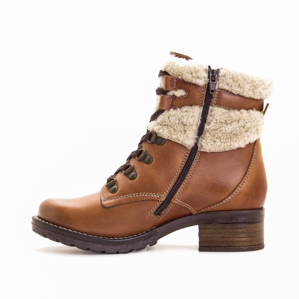 Kara Leather & Shearling Boot