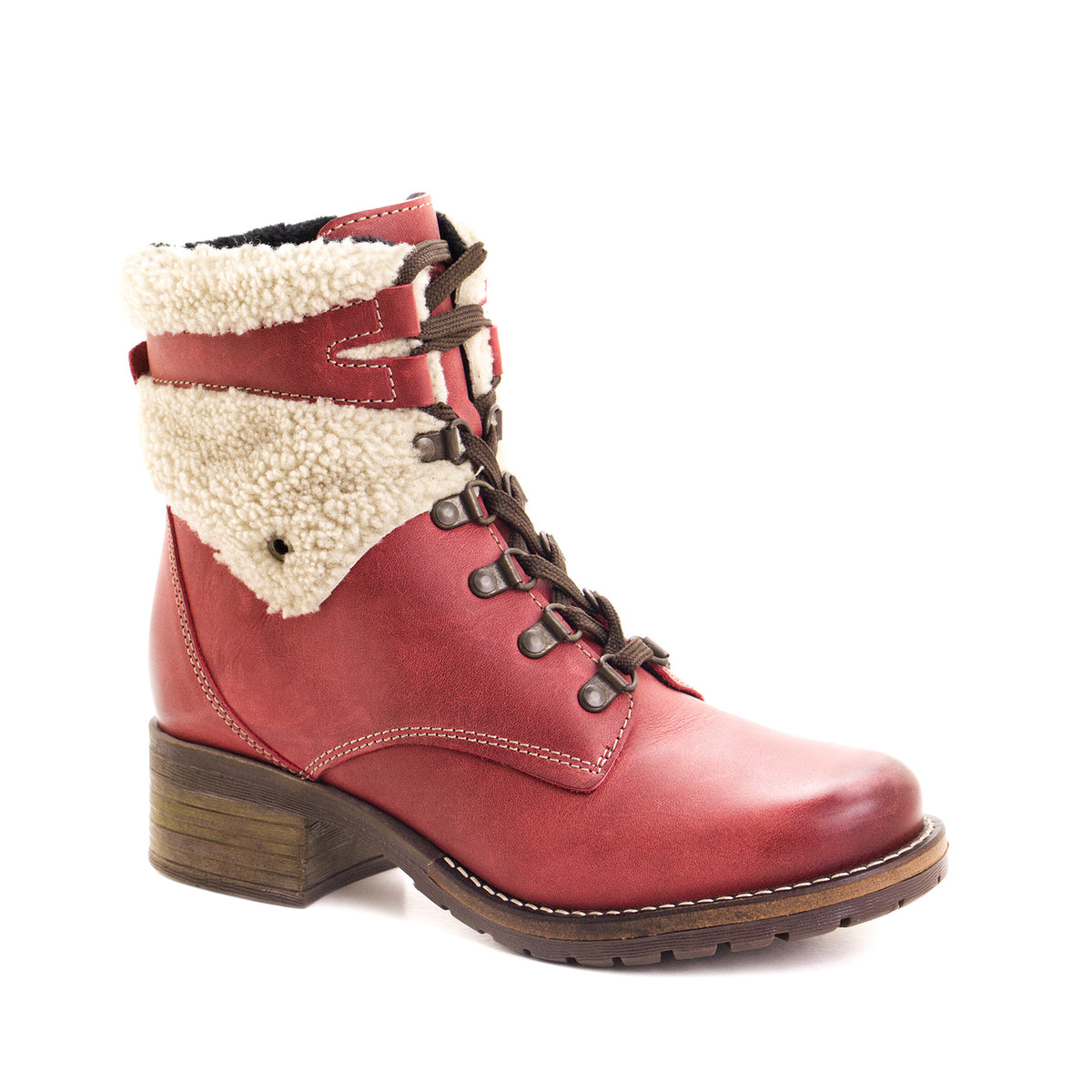 Kara Leather & Shearling Boot
