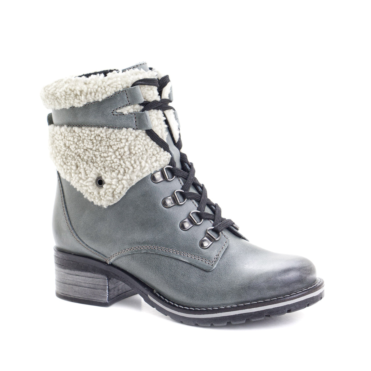Kara Leather & Shearling Boot