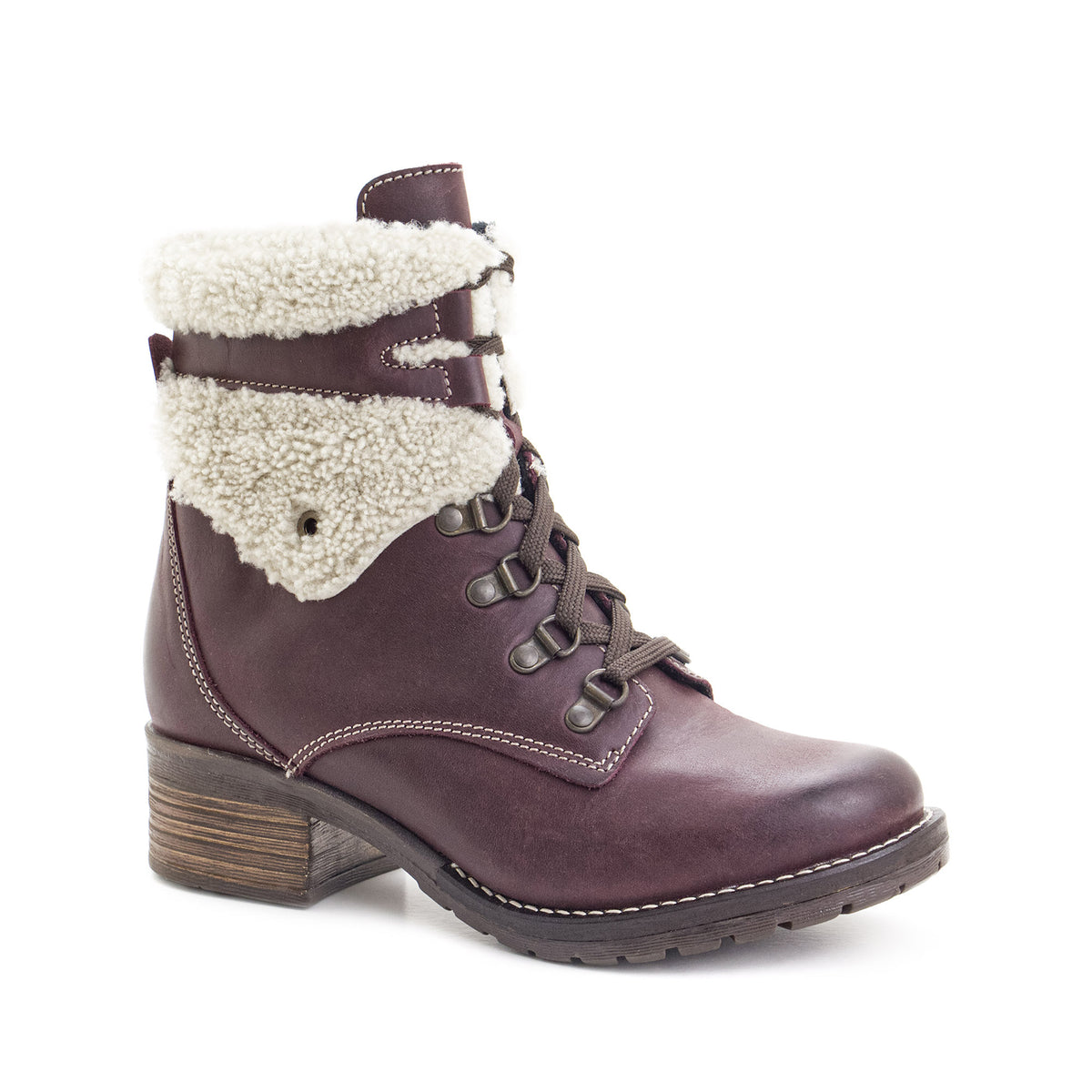 Kara Leather & Shearling Boot
