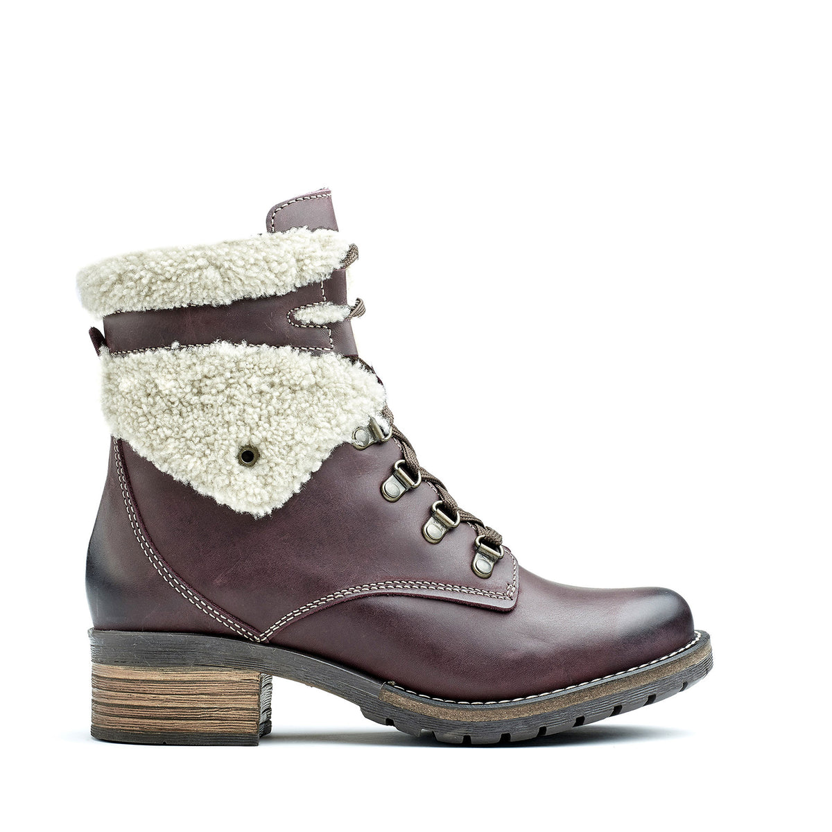 Kara Leather & Shearling Boot