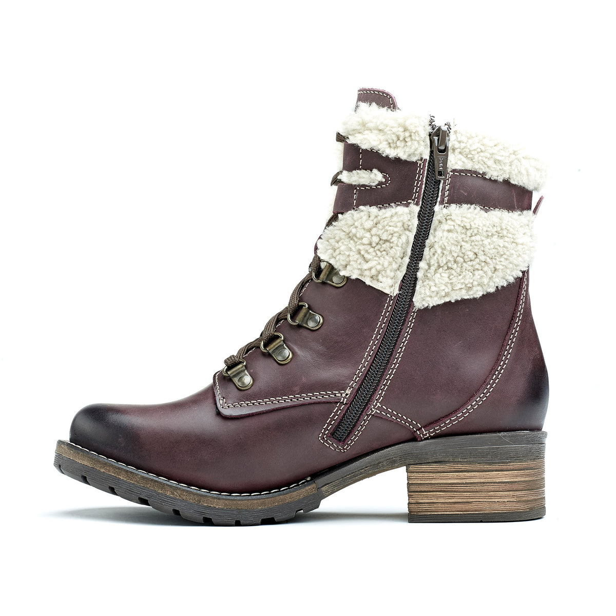 Kara Leather & Shearling Boot