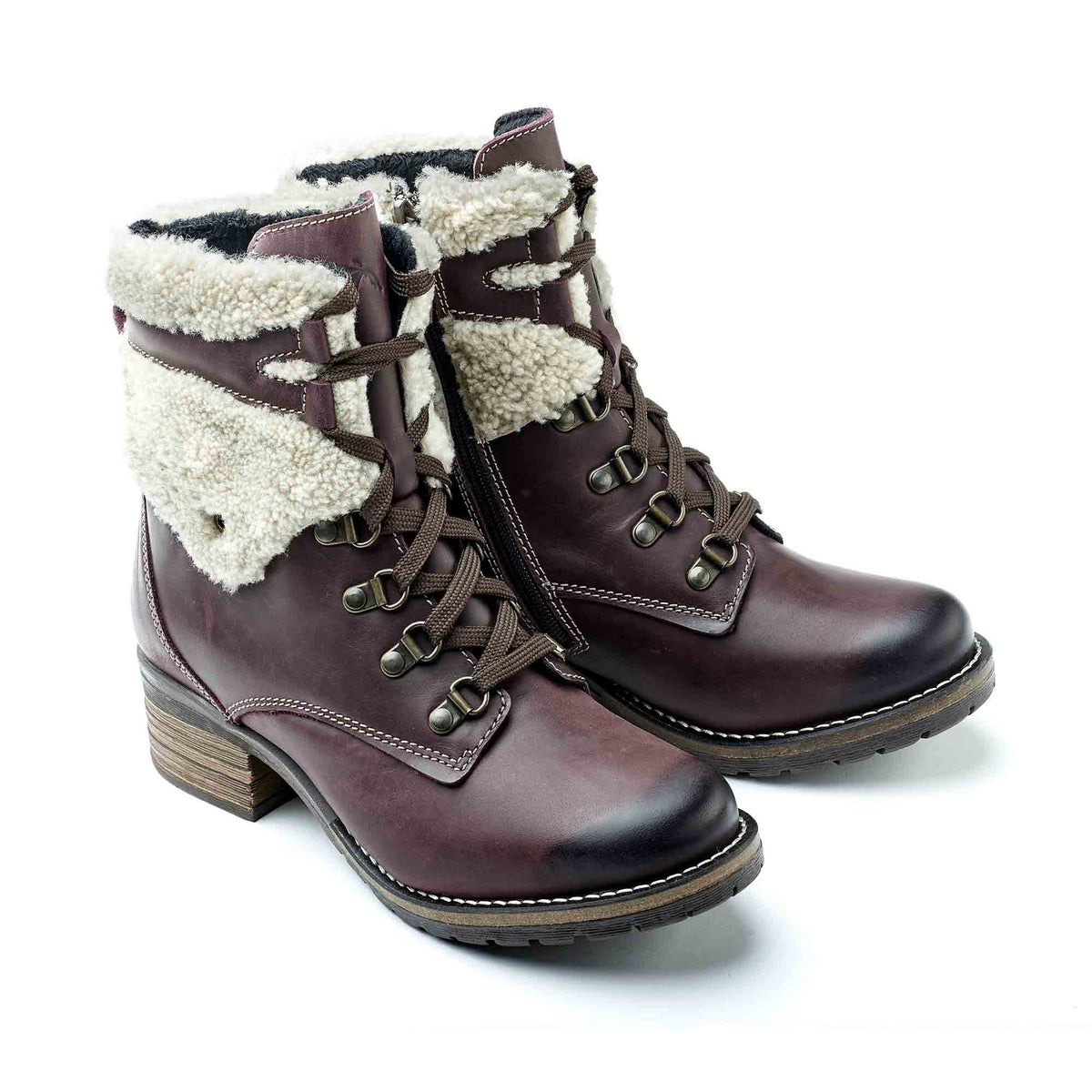 Kara Leather & Shearling Boot