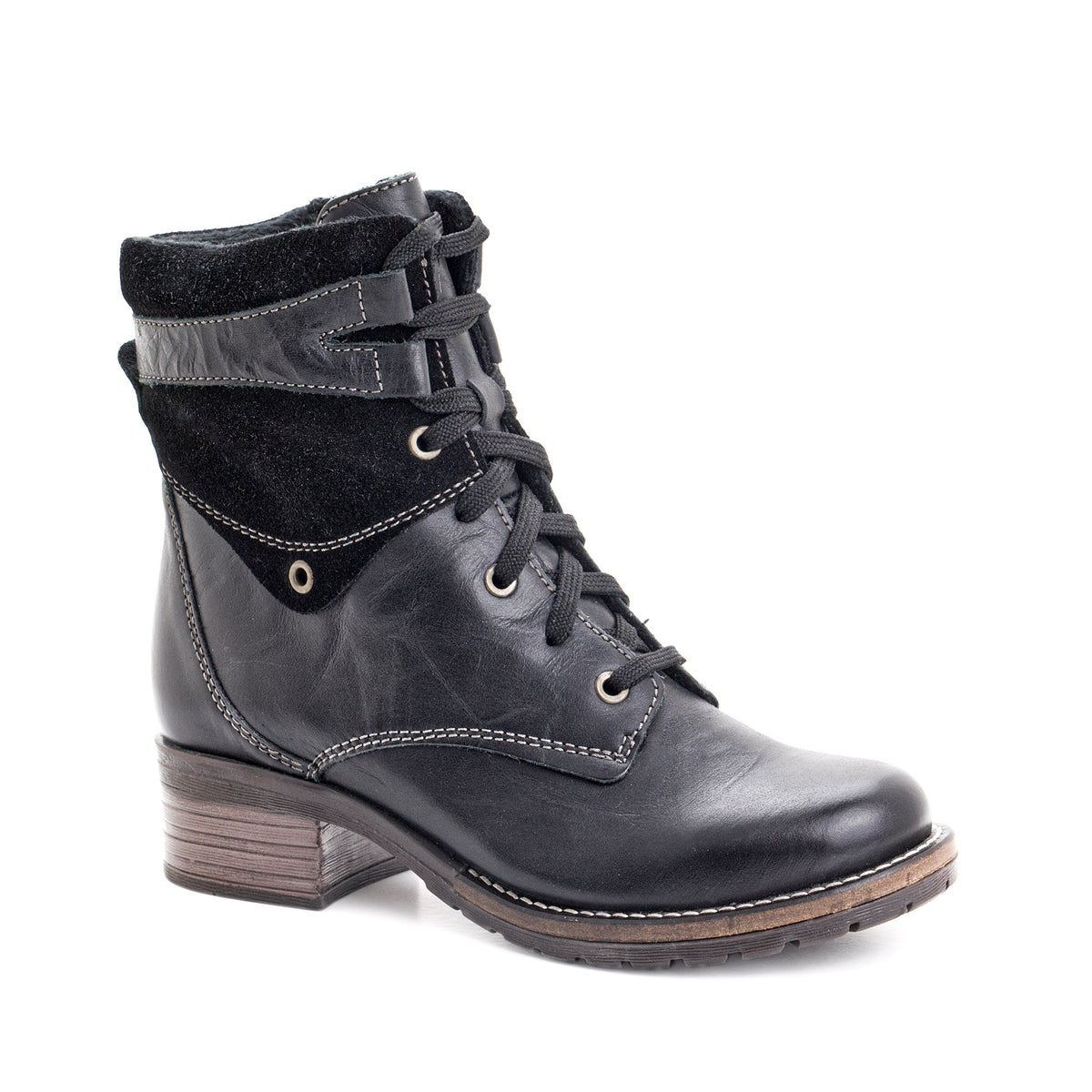 Kara Scrunched Leather & Suede Boot
