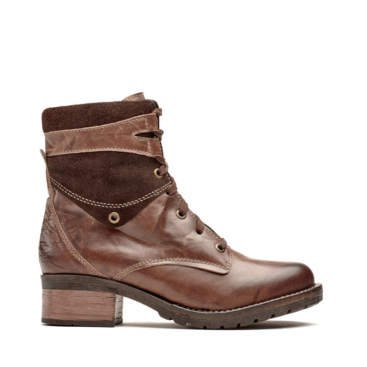 Kara Scrunched Leather & Suede Boot