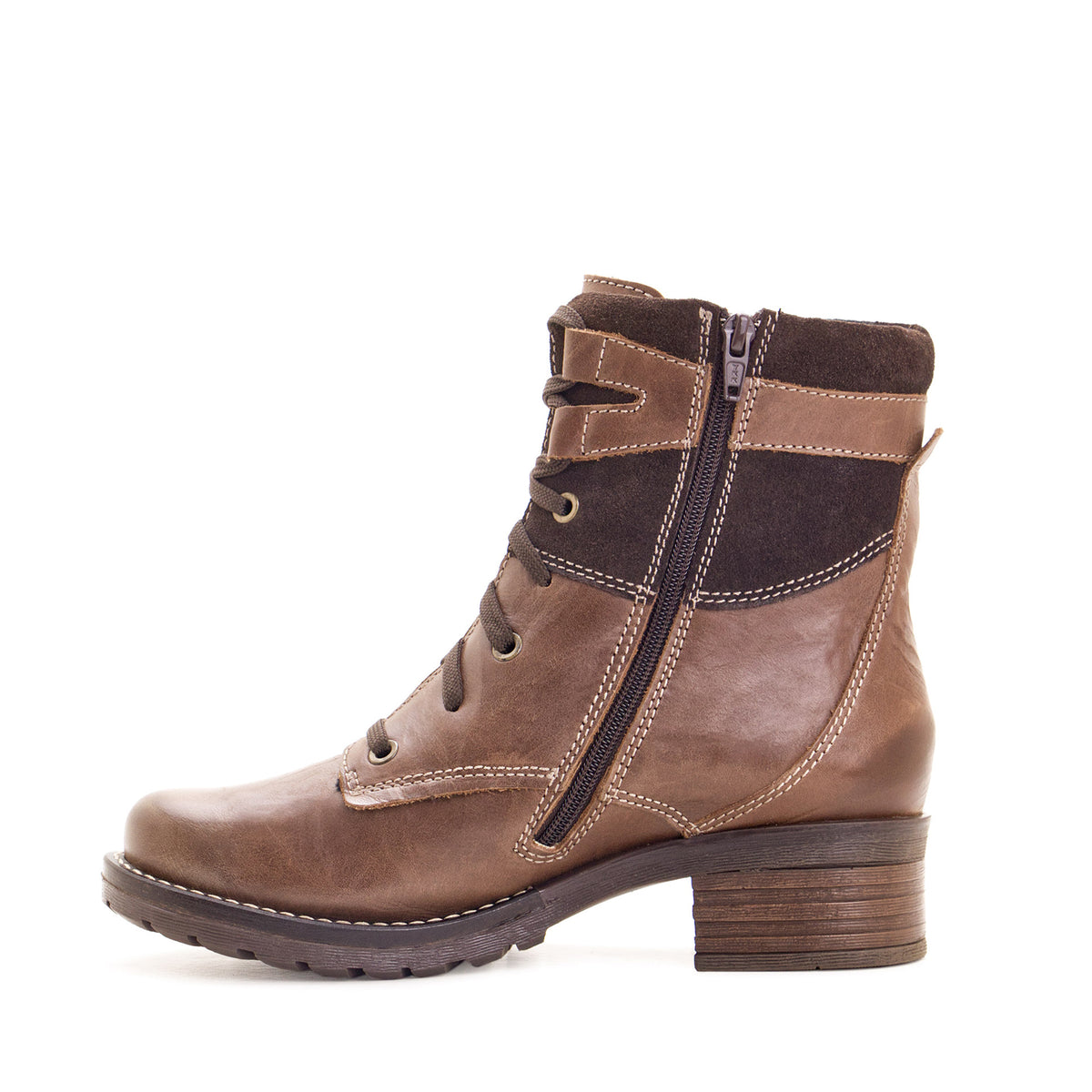 Kara Scrunched Leather & Suede Boot