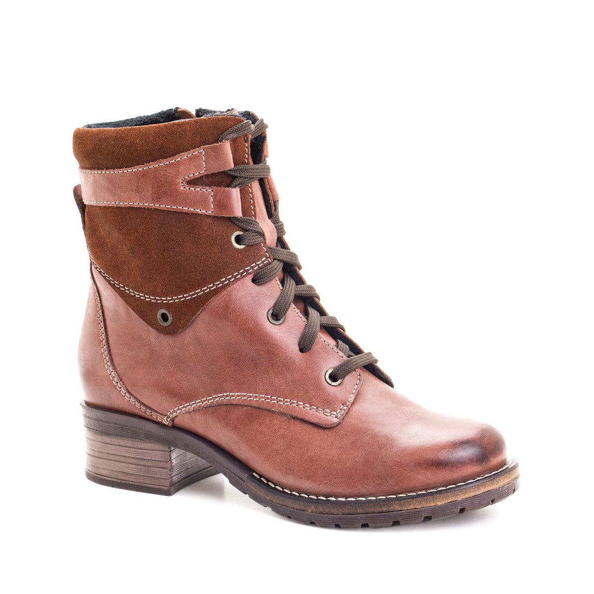 Kara Scrunched Leather & Suede Boot