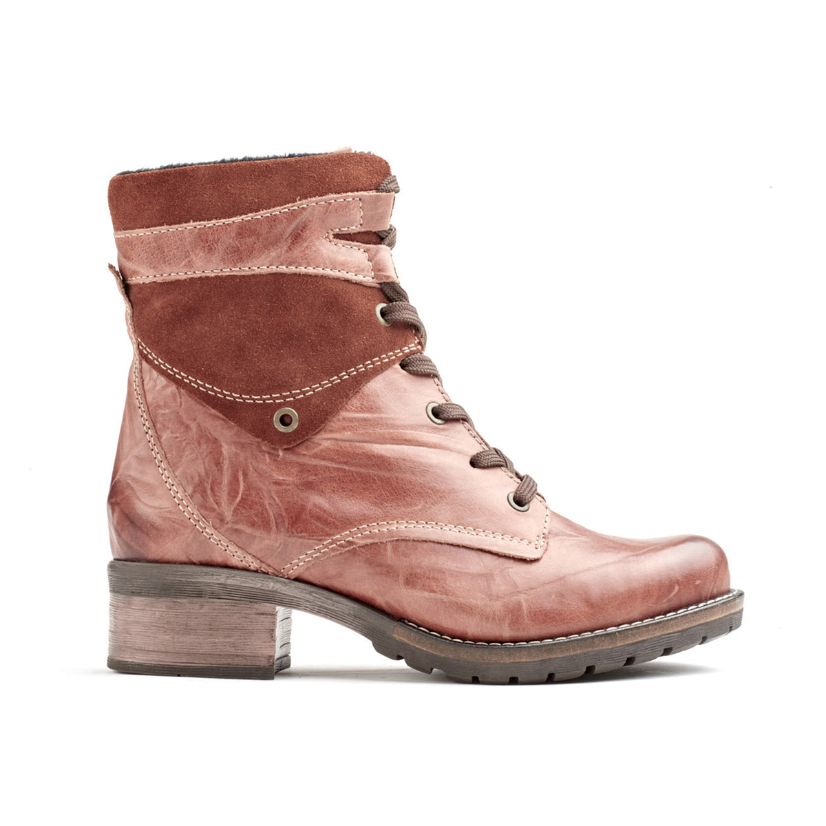Kara Scrunched Leather & Suede Boot