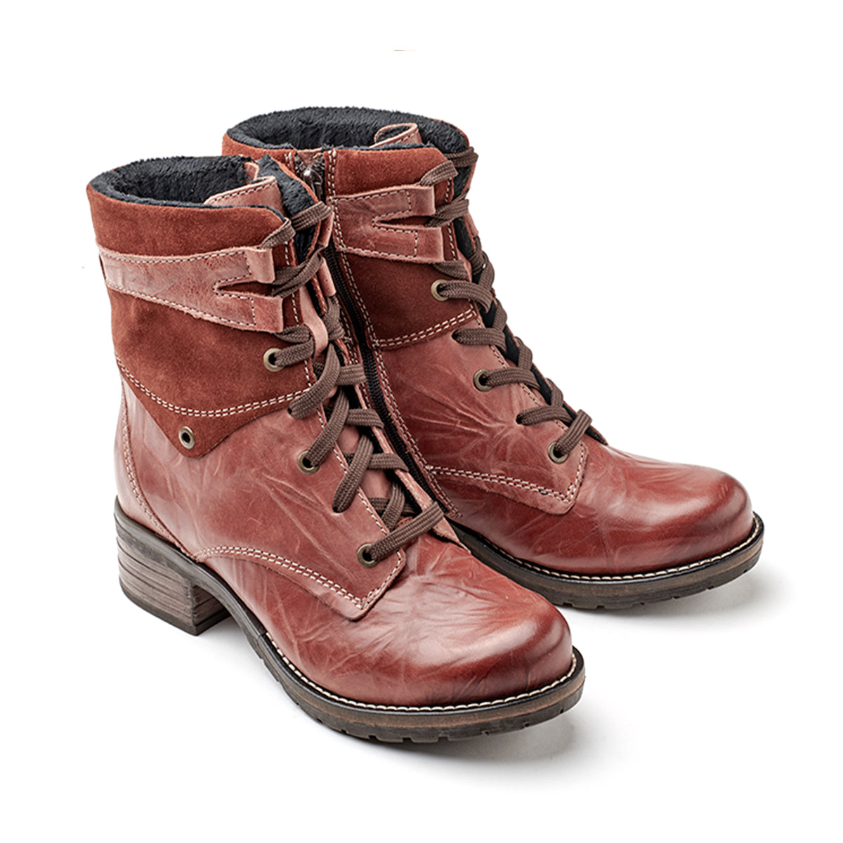 Kara Scrunched Leather & Suede Boot