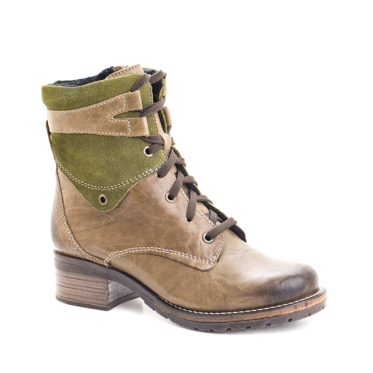 Kara Scrunched Leather & Suede Boot