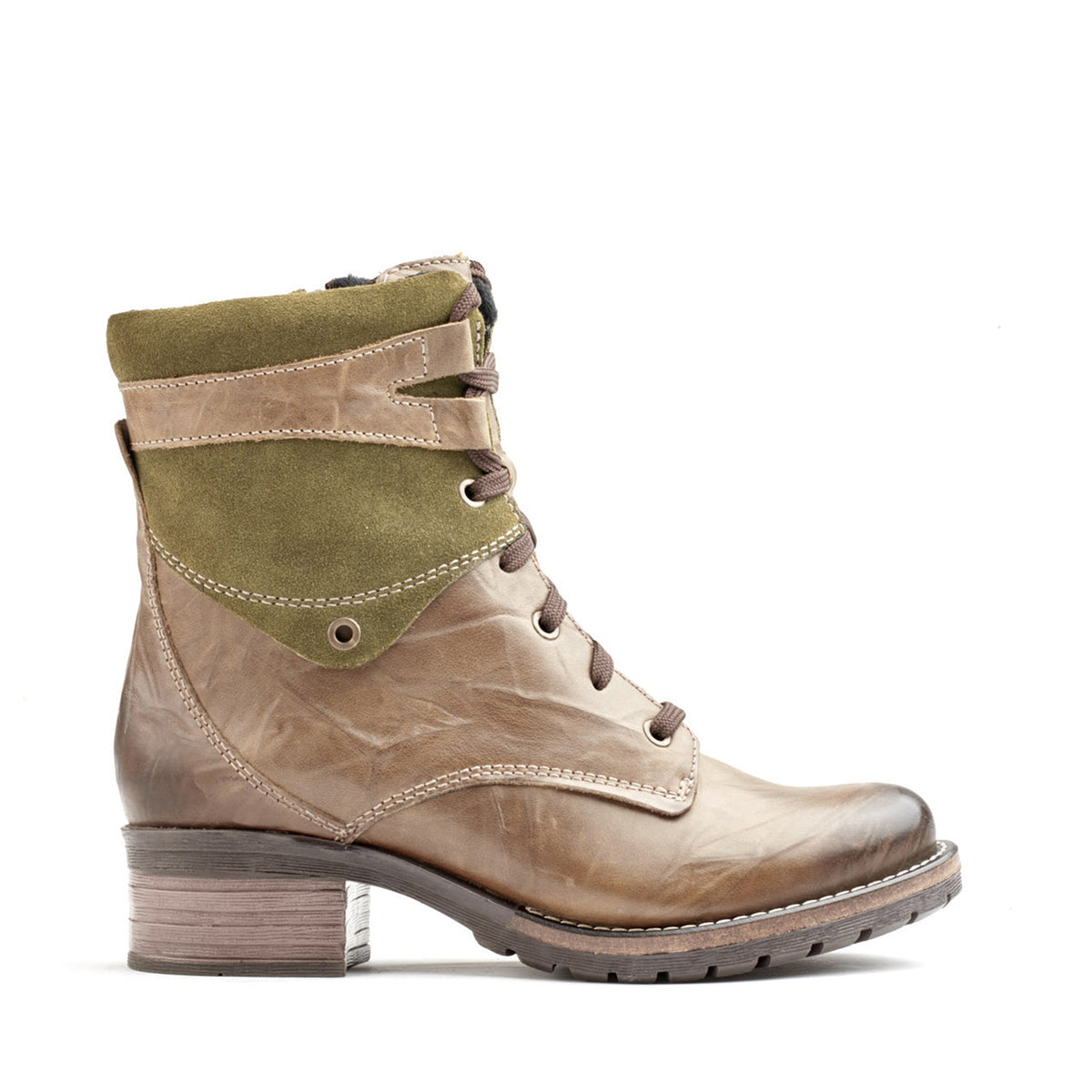 Kara Scrunched Leather & Suede Boot
