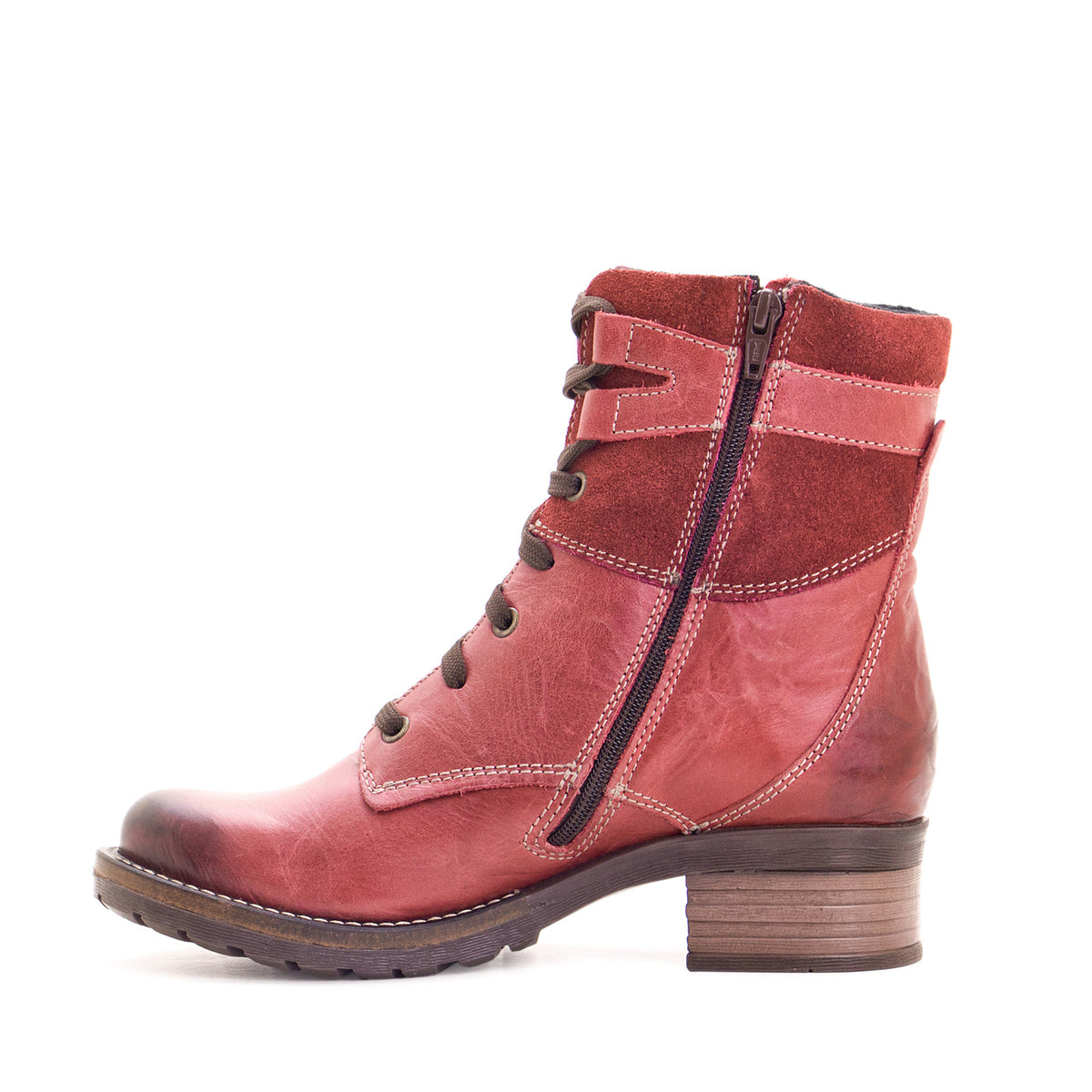 Kara Scrunched Leather & Suede Boot