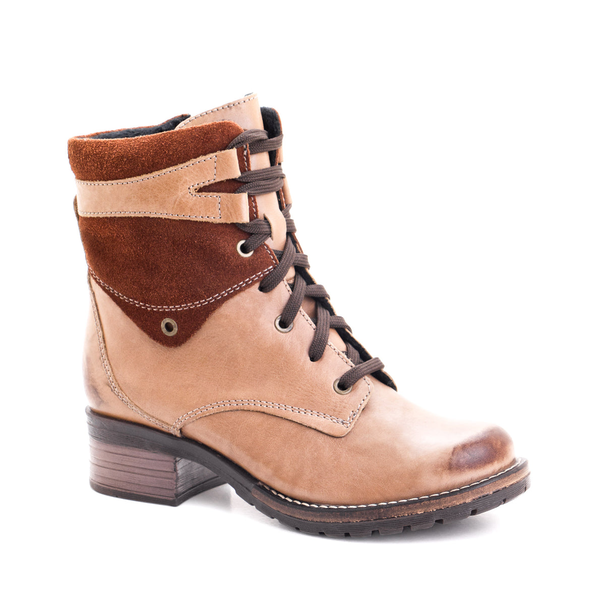 Kara Scrunched Leather & Suede Boot