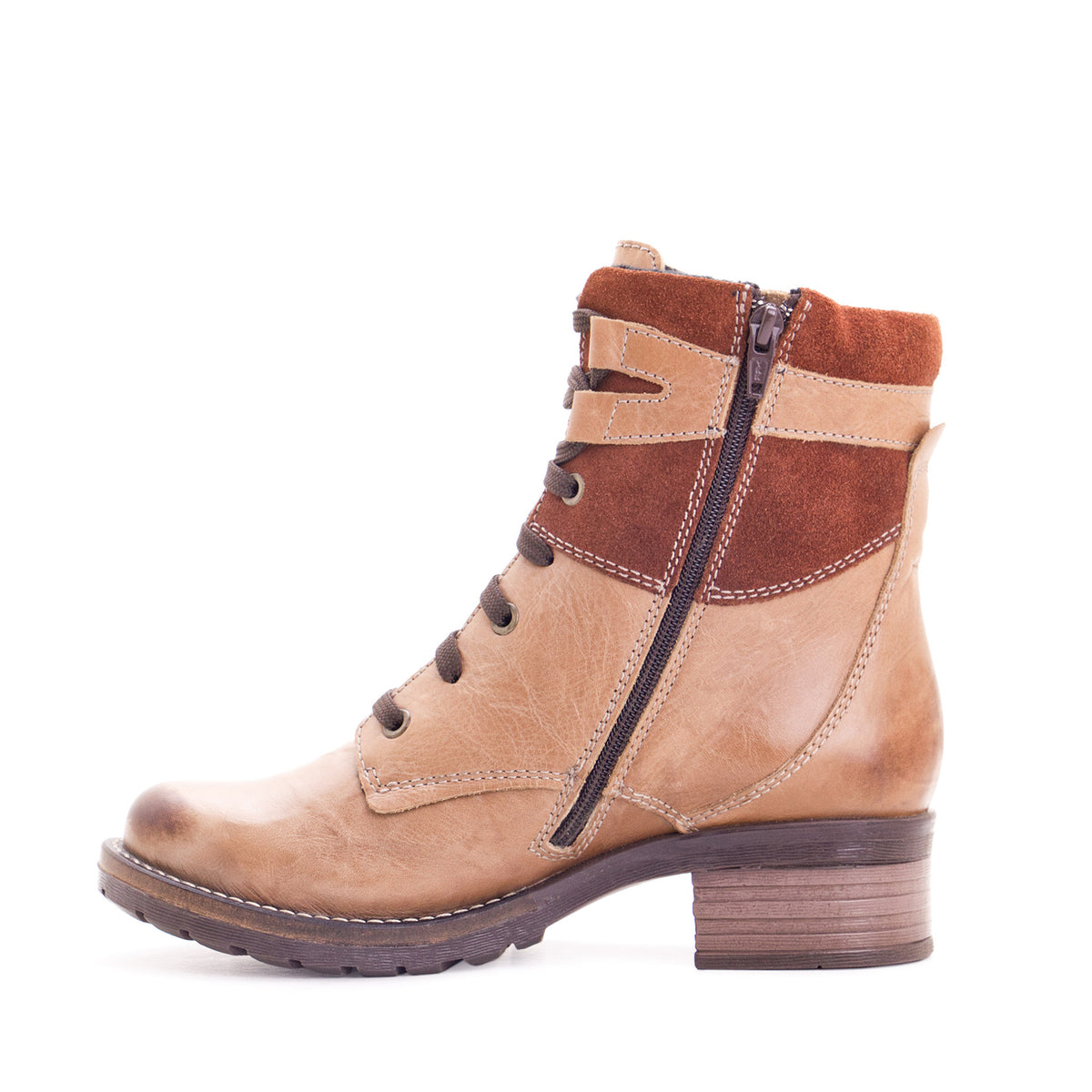 Kara Scrunched Leather & Suede Boot