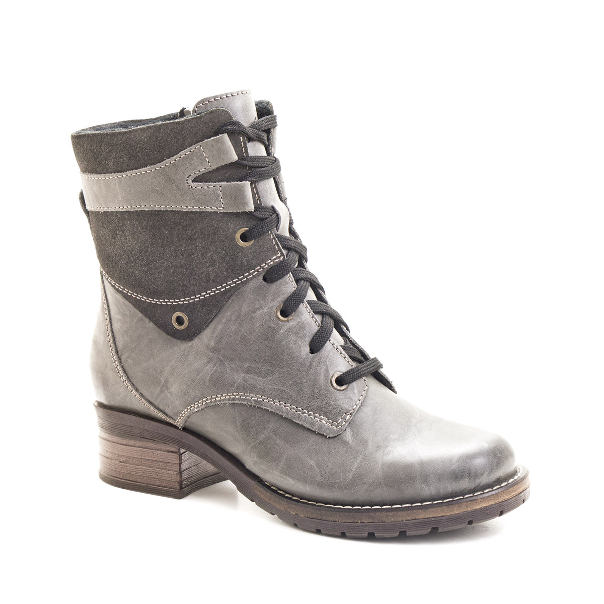 Kara Scrunched Leather & Suede Boot