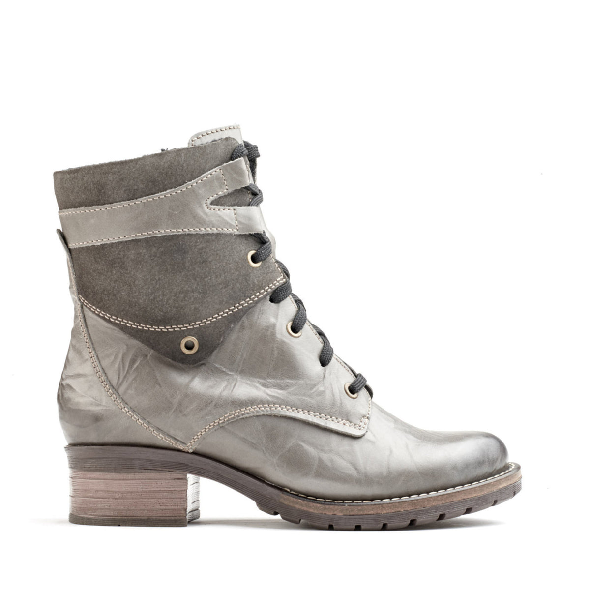 Kara Scrunched Leather & Suede Boot