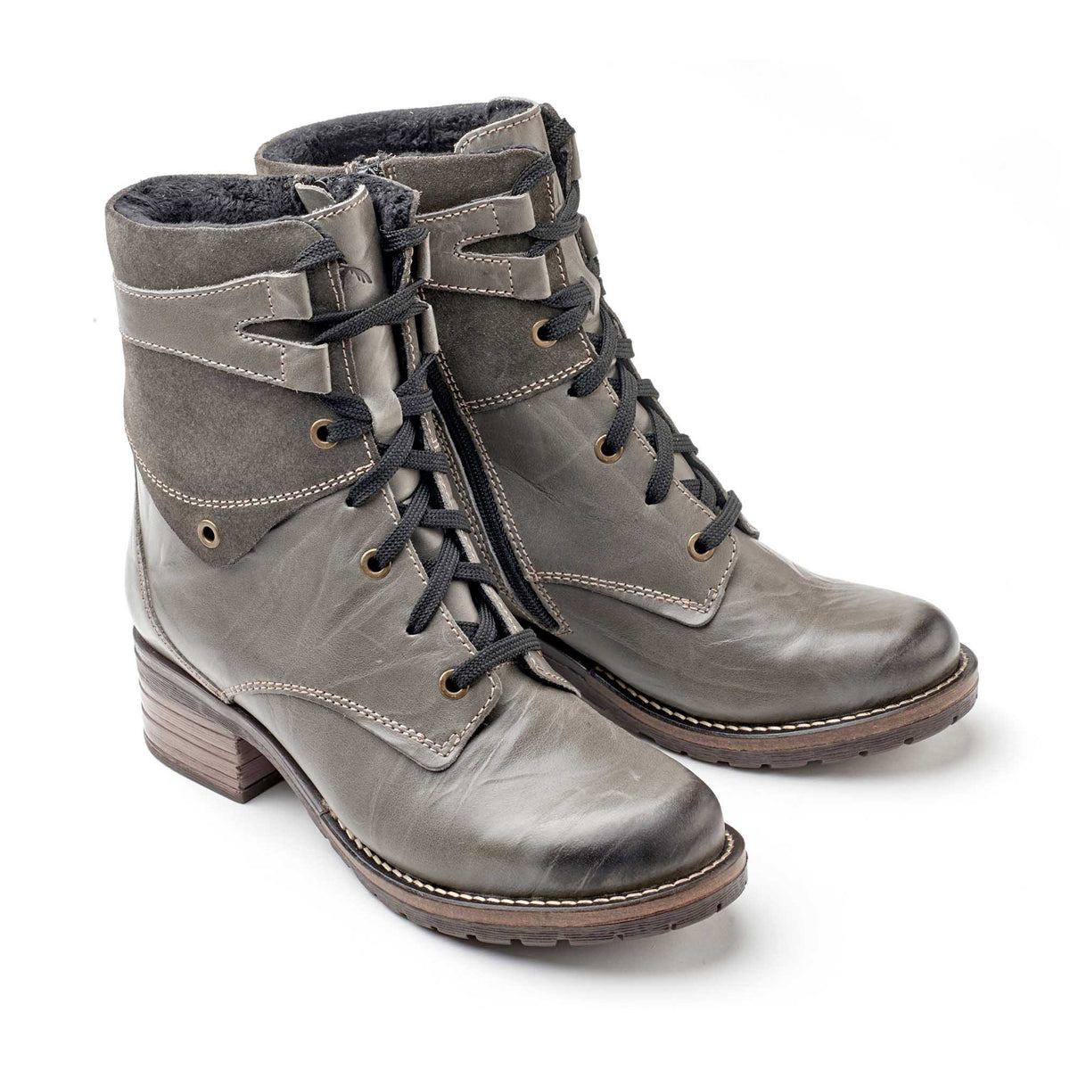 Kara Scrunched Leather & Suede Boot