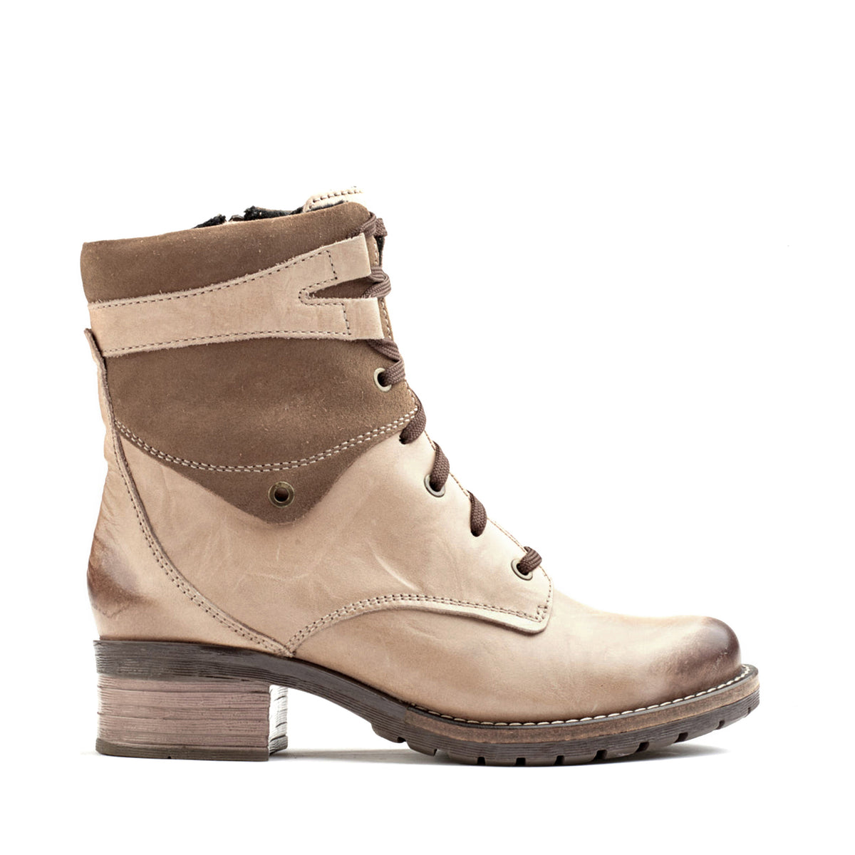 Kara Scrunched Leather & Suede Boot