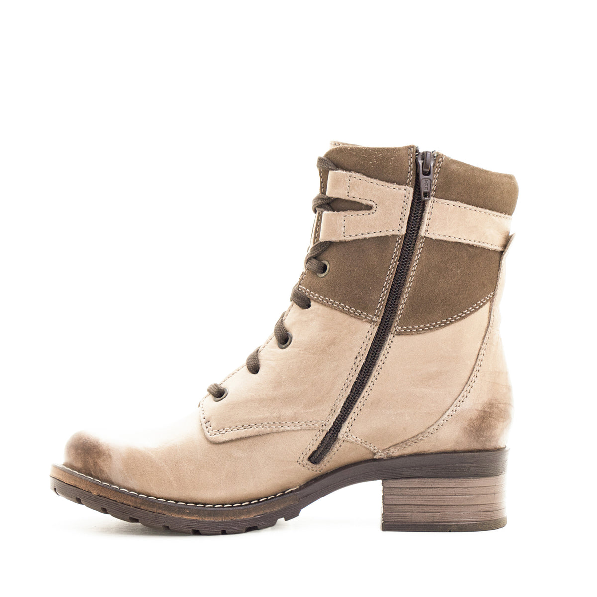 Kara Scrunched Leather & Suede Boot