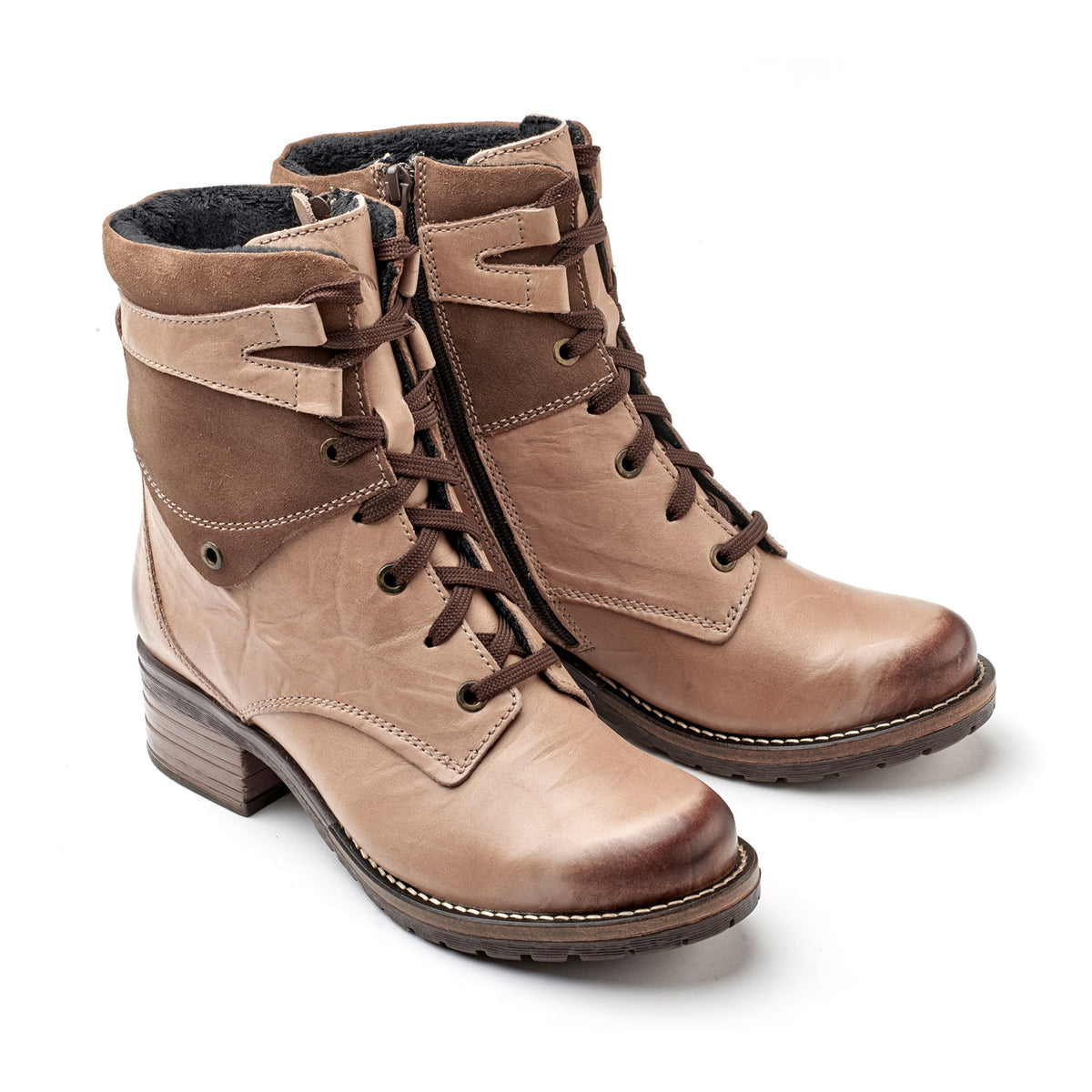 Kara Scrunched Leather & Suede Boot