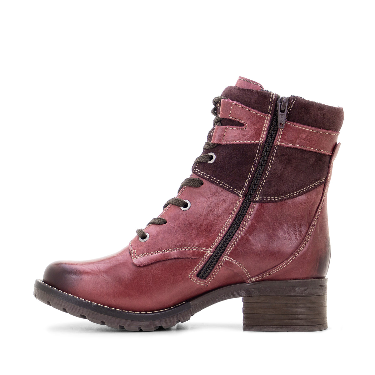 Kara Scrunched Leather & Suede Boot
