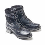 Kara Leather & Velvet Boot