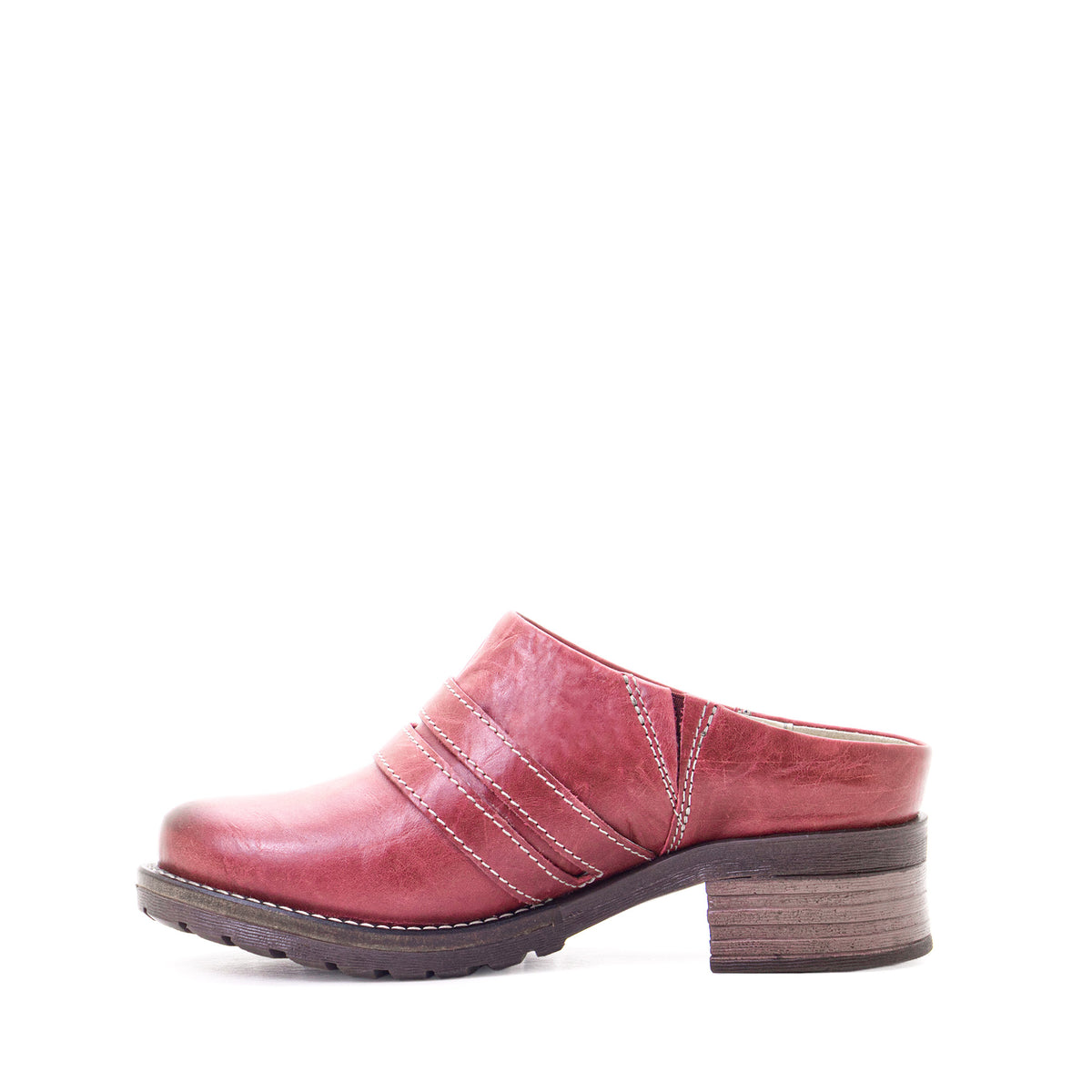Karina Scrunched Leather Clog Mule