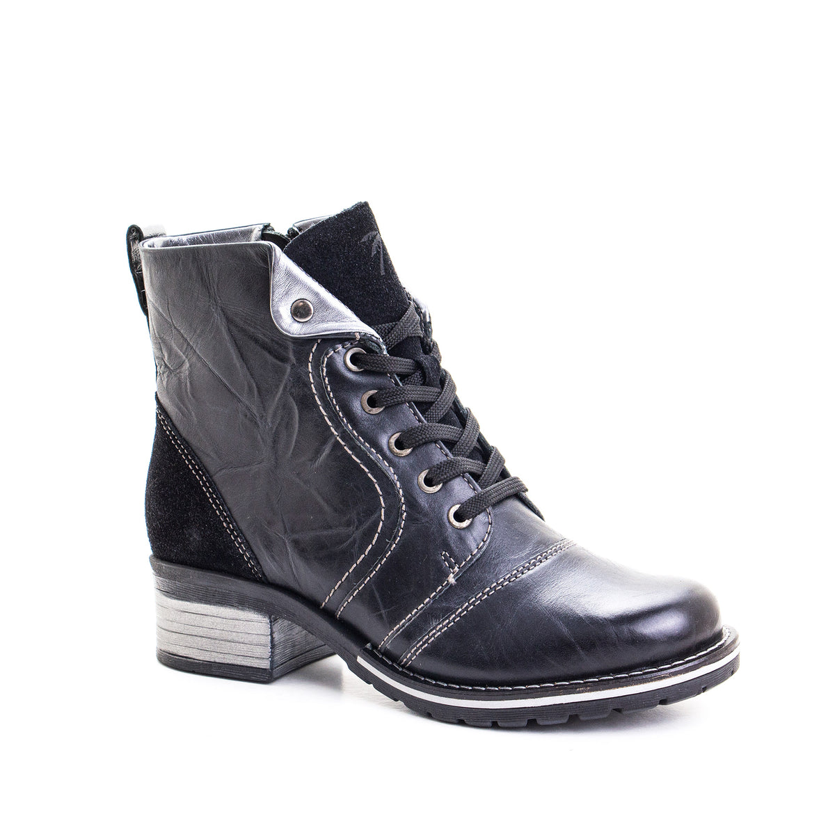 Karissa Scrunched Leather & Suede Boot