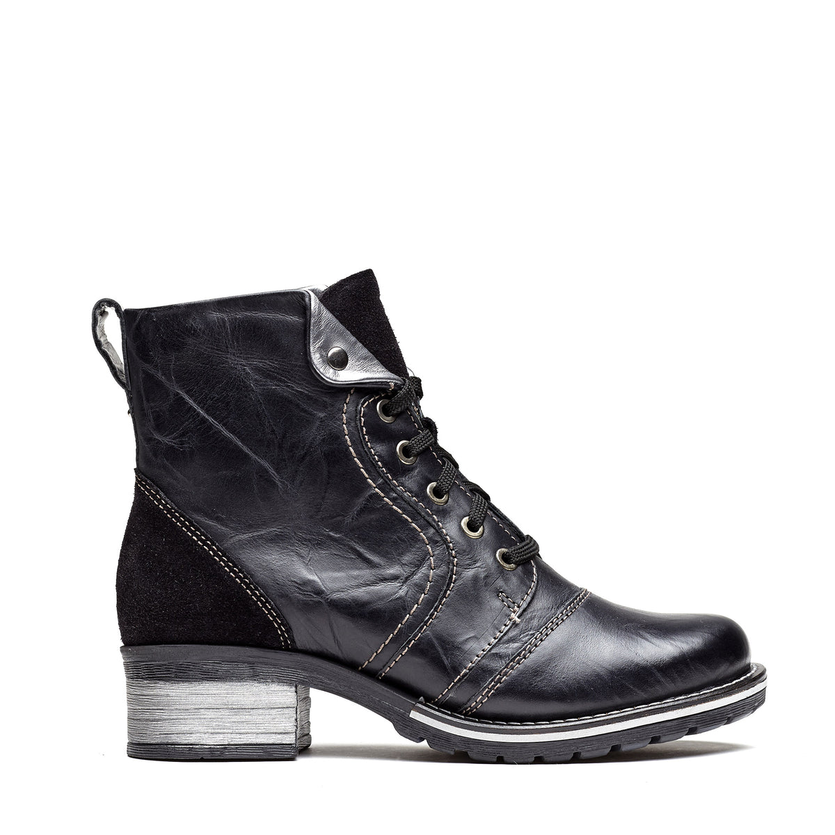 Karissa Scrunched Leather & Suede Boot
