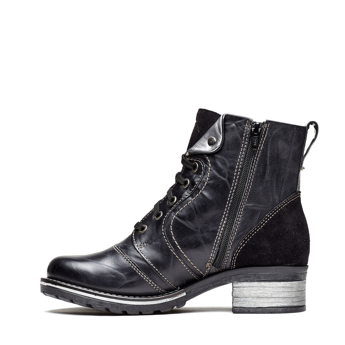 Karissa Scrunched Leather & Suede Boot