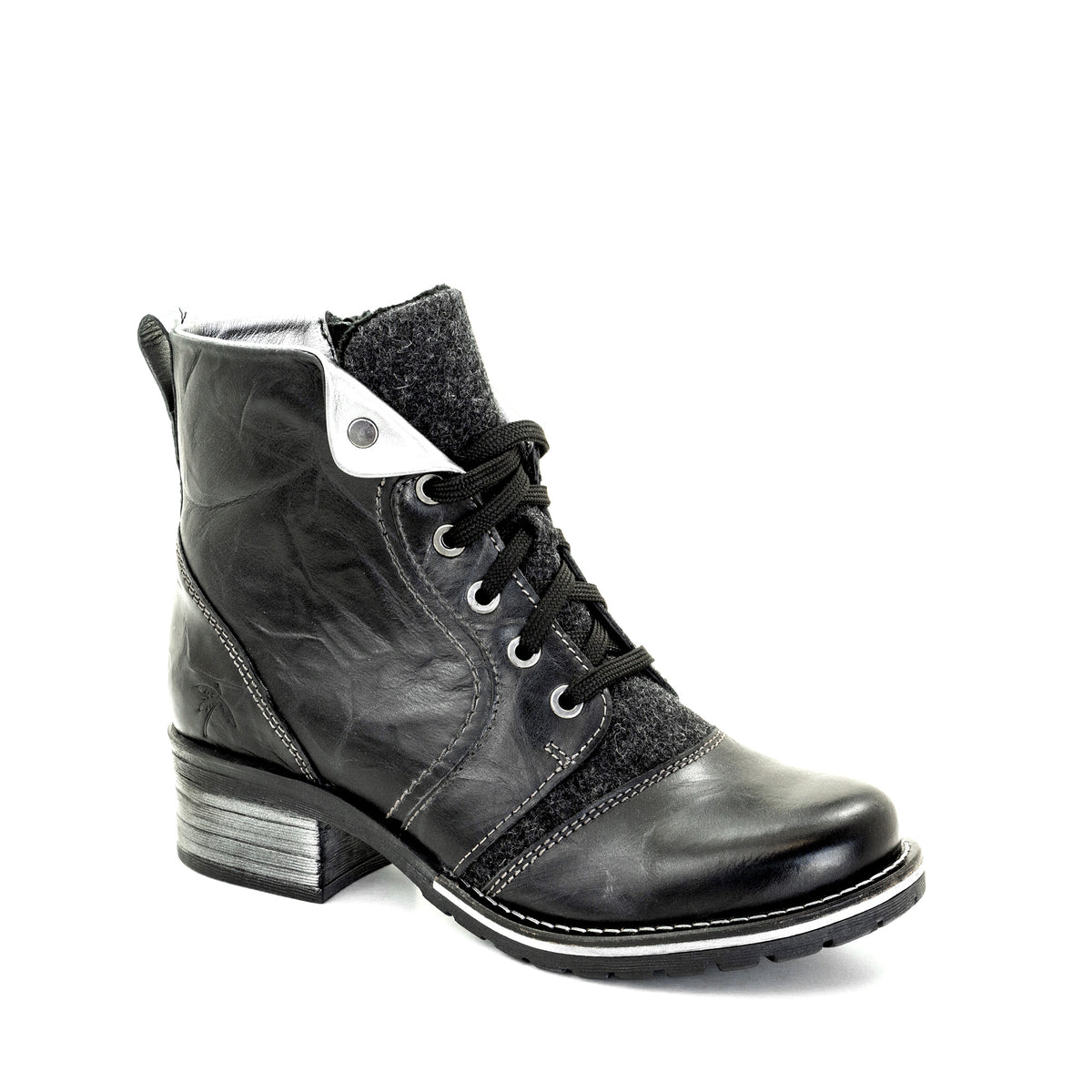 Karissa Burel Scrunched Leather & Suede Boot