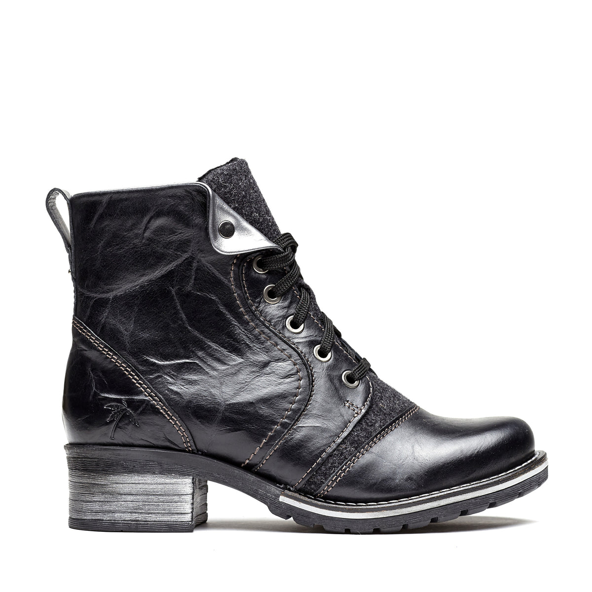 Karissa Burel Scrunched Leather & Suede Boot