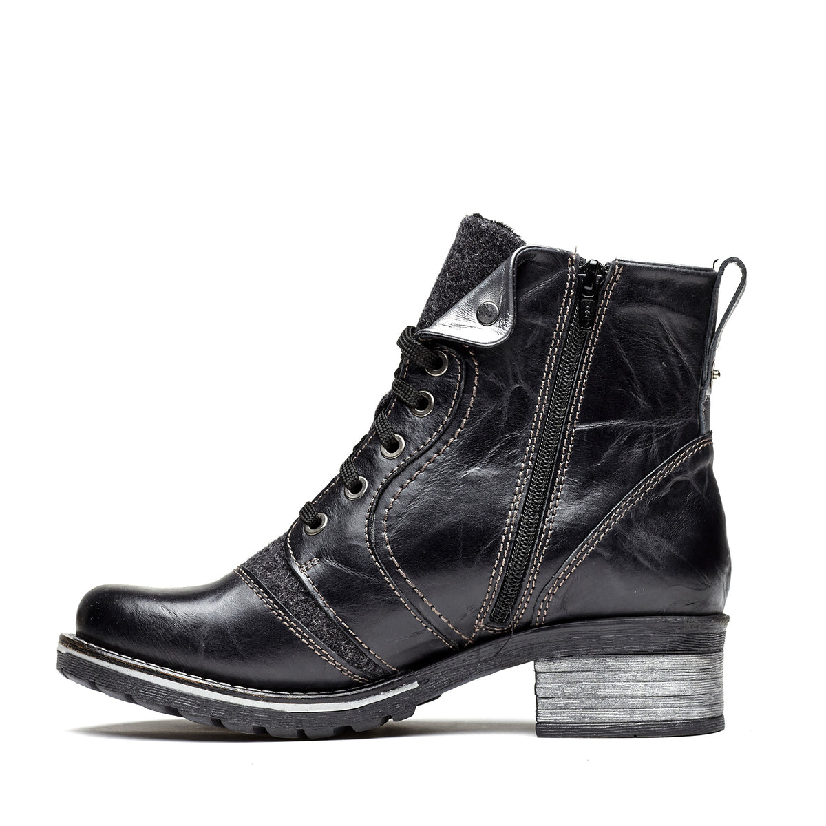 Karissa Burel Scrunched Leather & Suede Boot