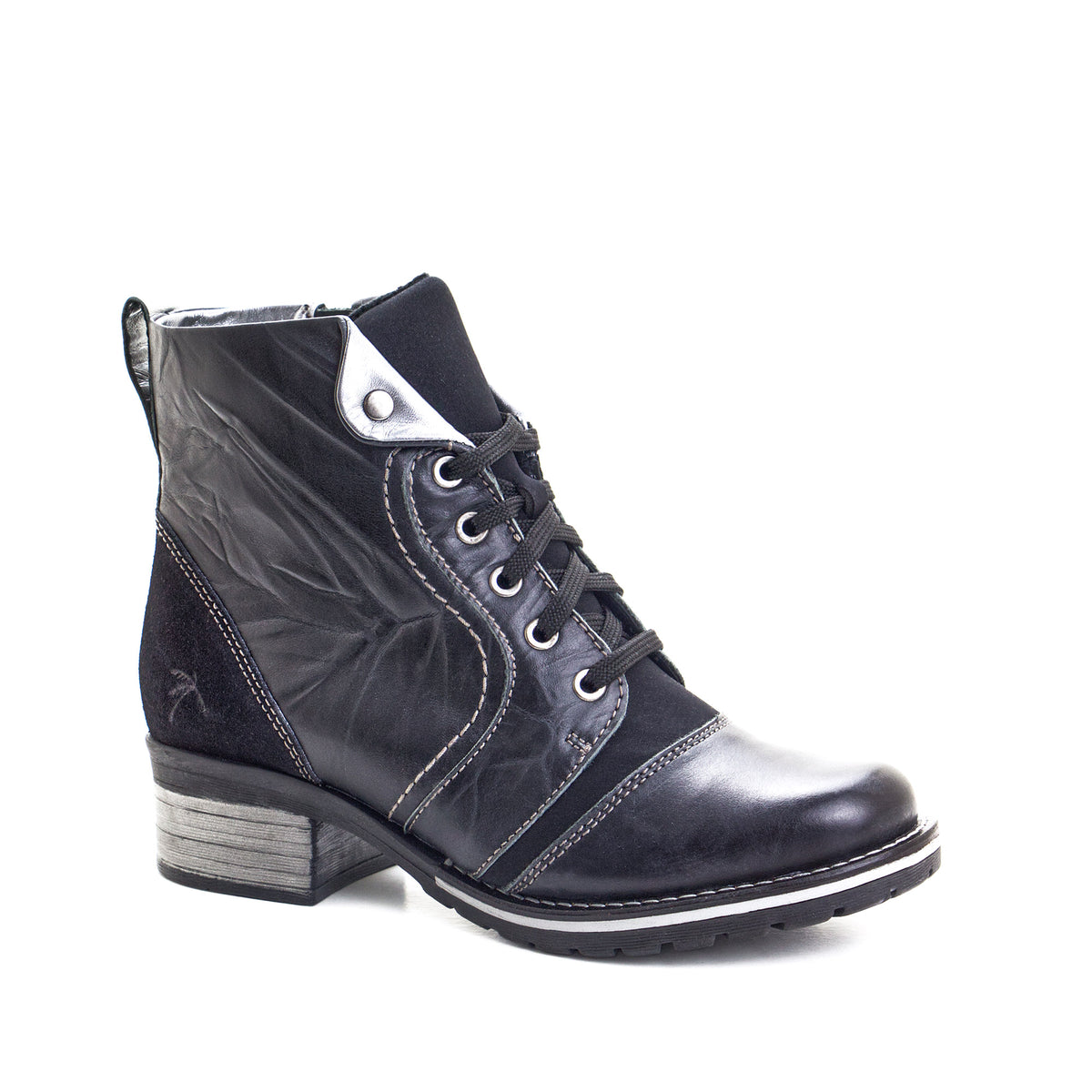 Karissa Scrunched Leather & Neoprene Boot