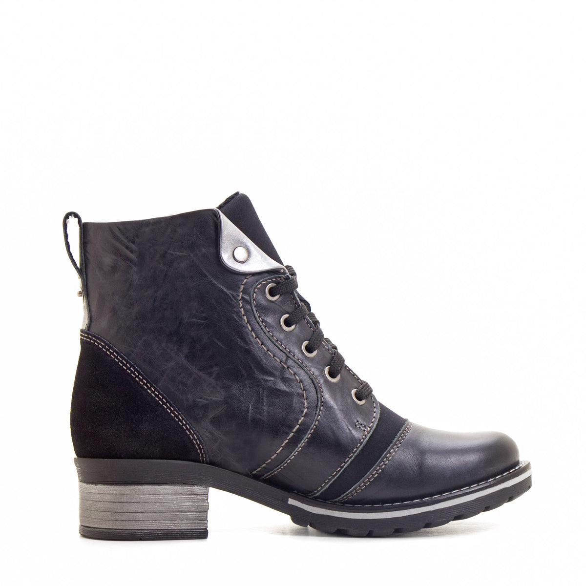 Karissa Scrunched Leather & Neoprene Boot